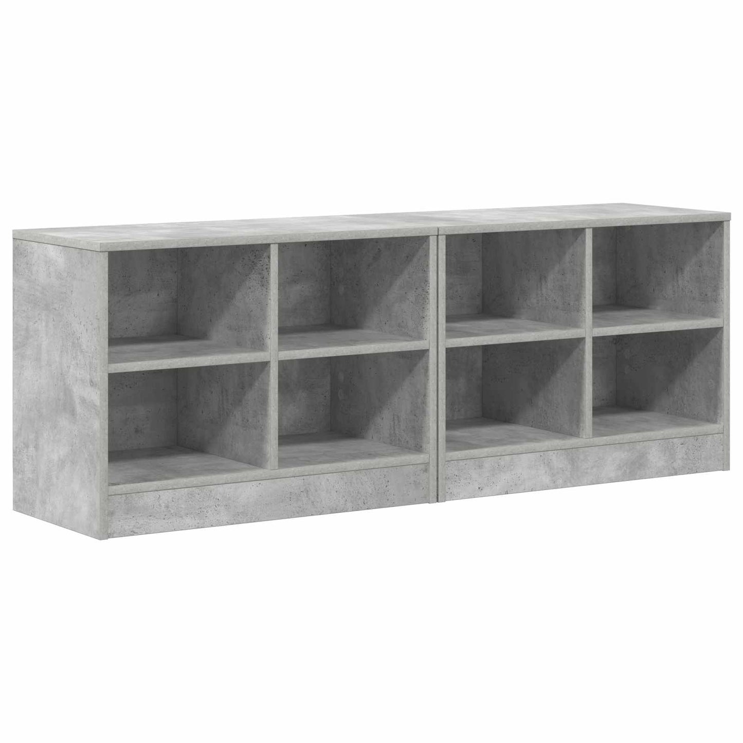 Sengeskap 2 pcs Betonggrå 66 x 33 x 48 cm Konstruert tre