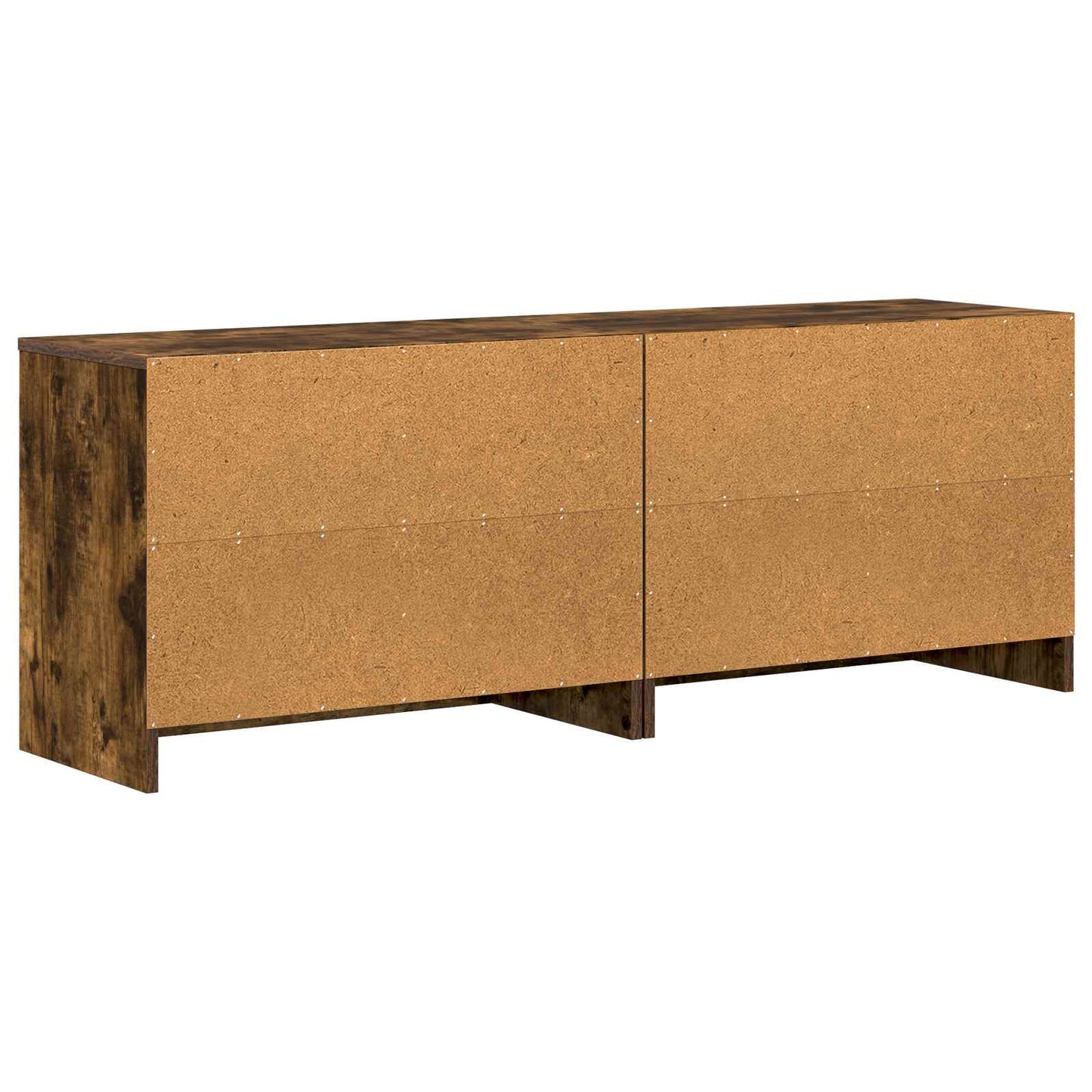 Sengeskap 2 pcs Røkt Eik 66 x 33 x 48 cm Konstruert tre