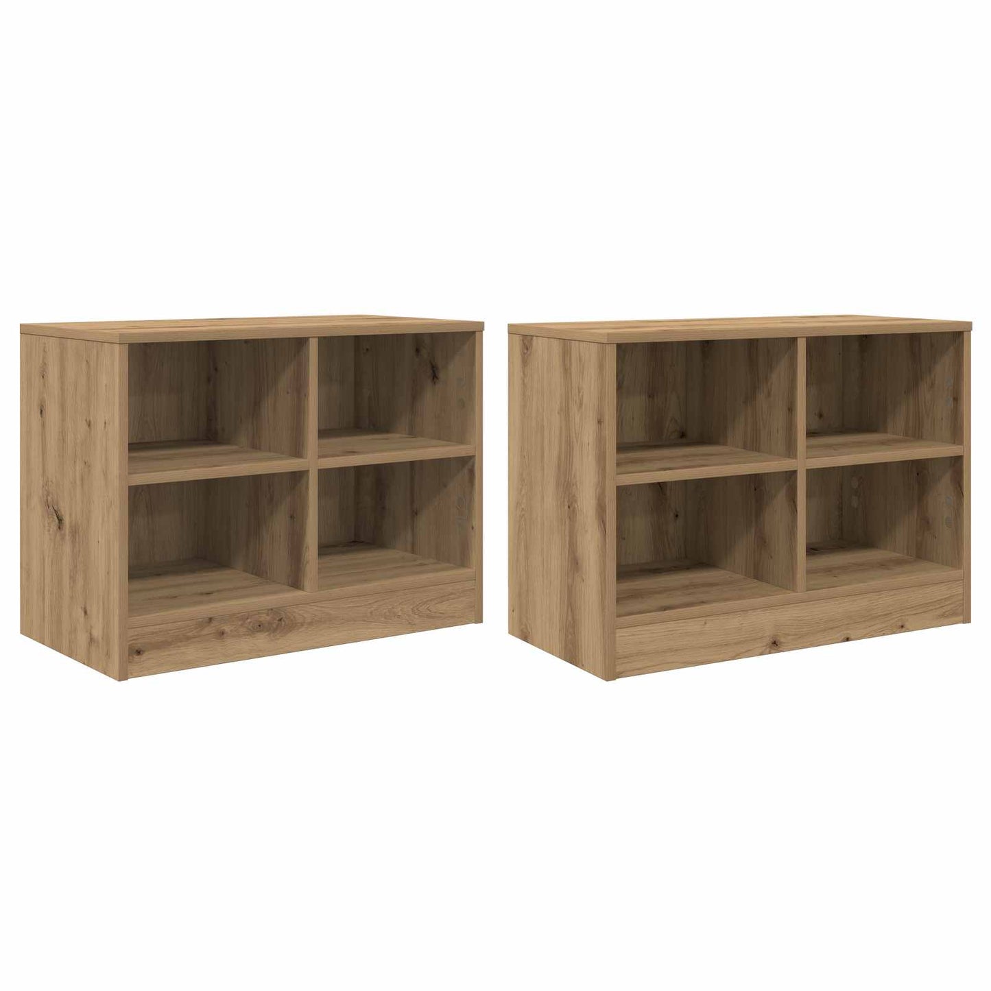 Sengeskap 2 pcs Artisan eik 66 x 33 x 48 cm Konstruert tre