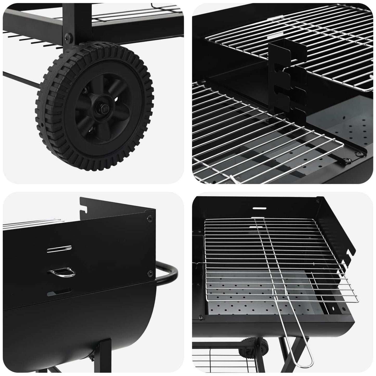 Kullgrill 96,5 x 42,5 x 88,5 cm Svart