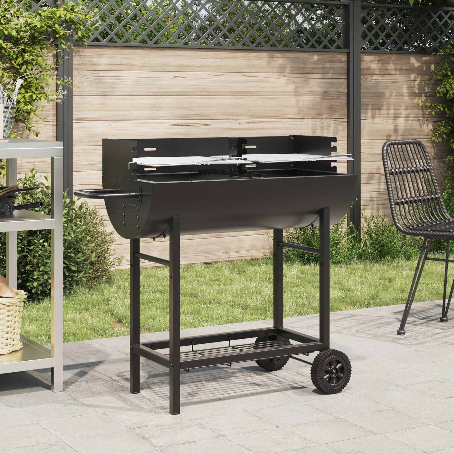 Kullgrill 96,5 x 42,5 x 88,5 cm Svart