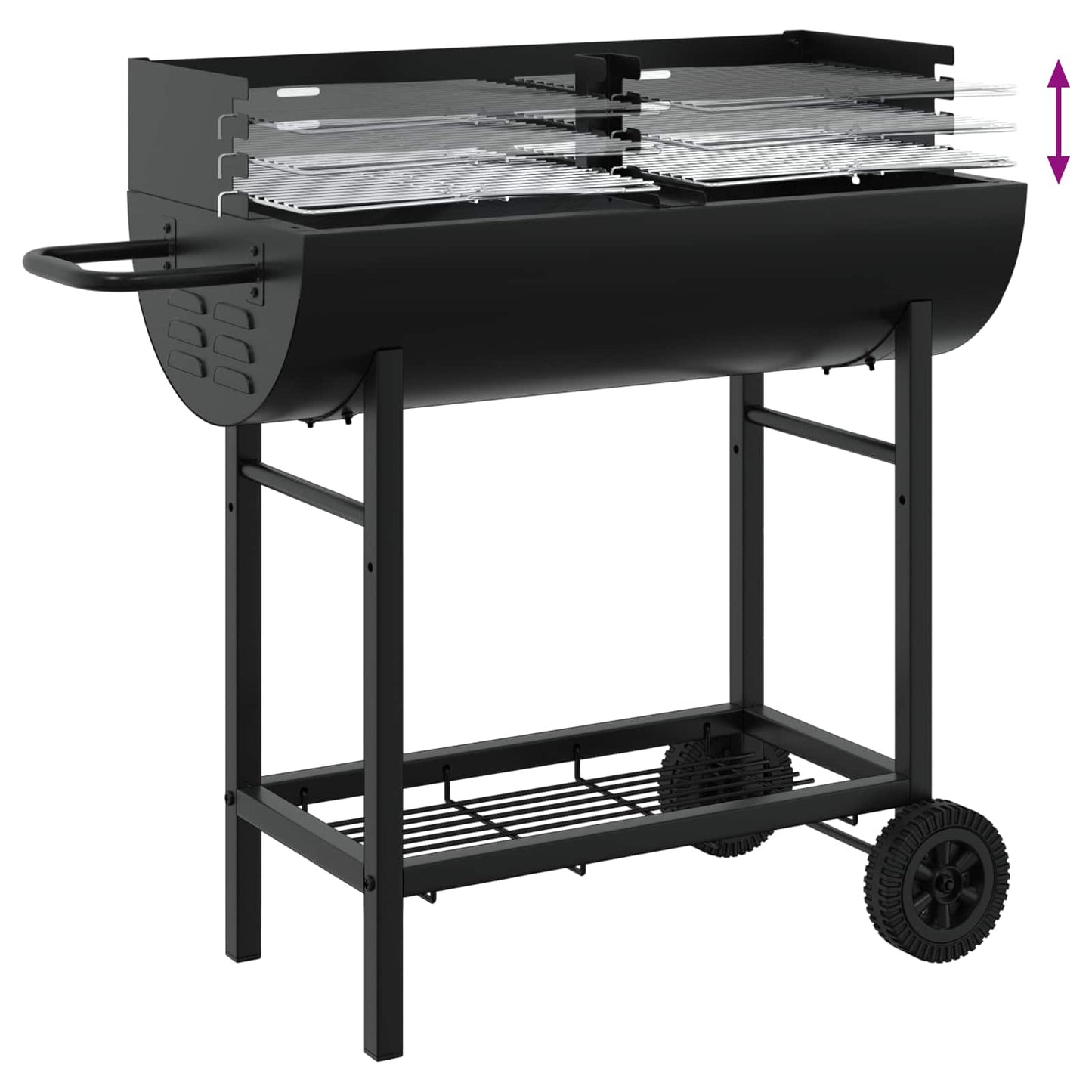Kullgrill 96,5 x 42,5 x 88,5 cm Svart