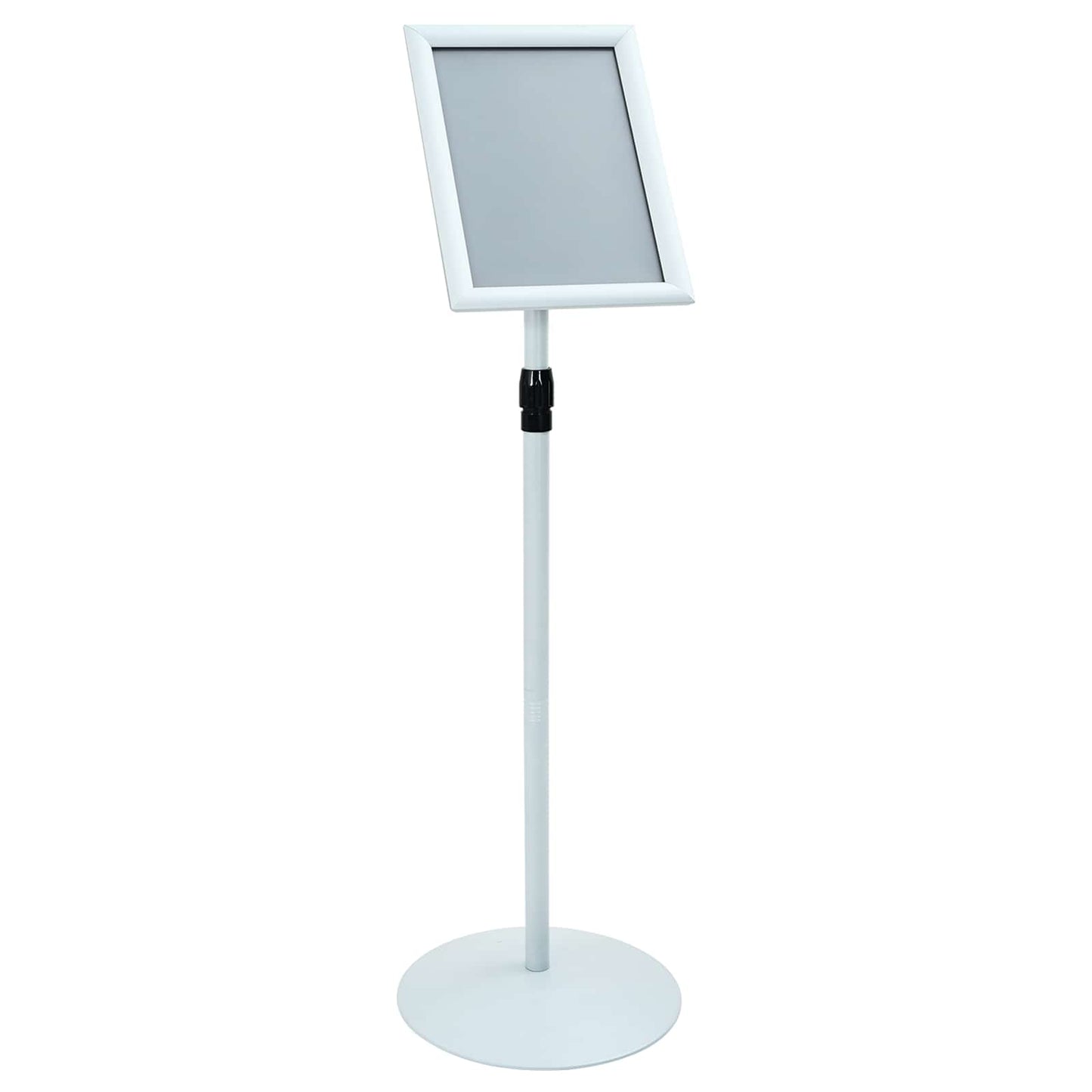 Pedestal plakatstativ sølv 33 x 33 x 126 cm PVC og stål