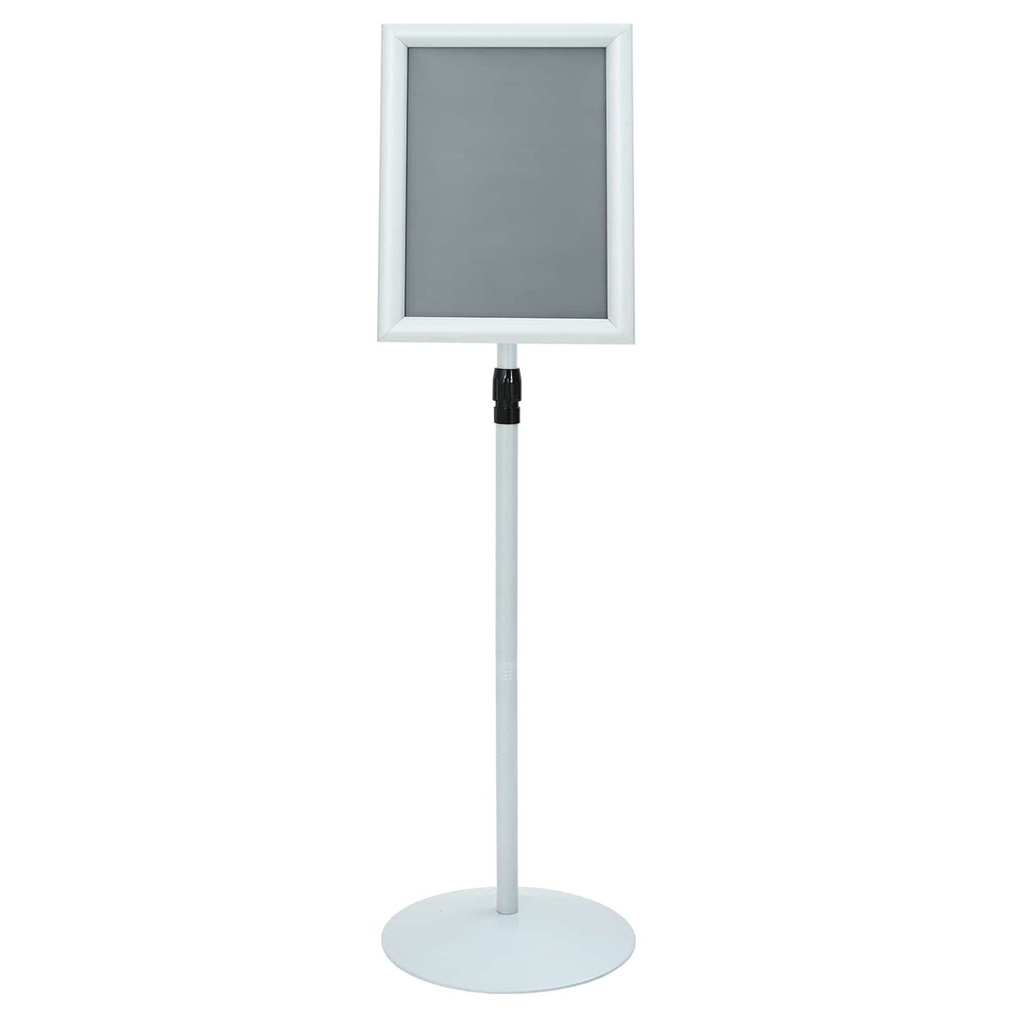 Pedestal plakatstativ sølv 33 x 33 x 126 cm PVC og stål
