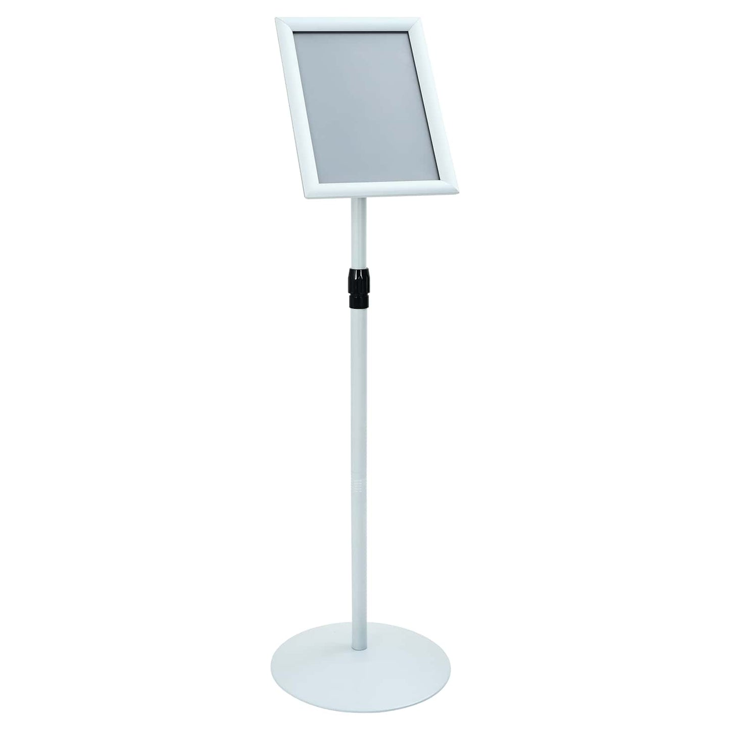 Pedestal plakatstativ sølv 33 x 33 x 123 cm PVC og stål