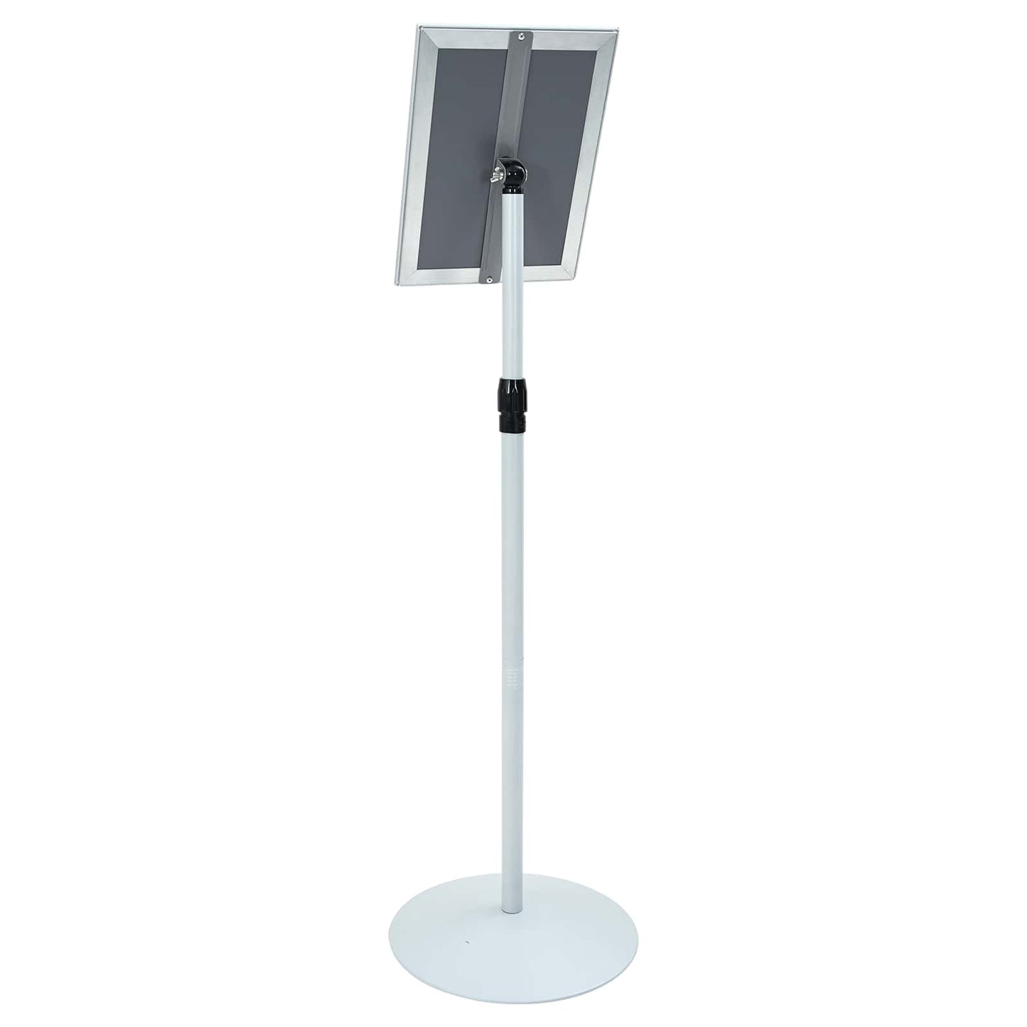Pedestal plakatstativ sølv 33 x 33 x 123 cm PVC og stål