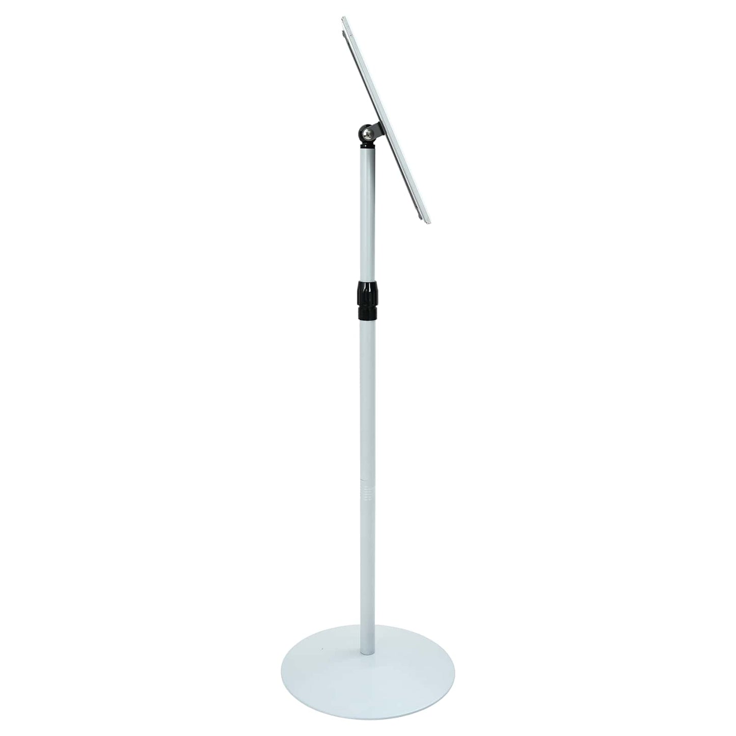 Pedestal plakatstativ sølv 33 x 33 x 123 cm PVC og stål