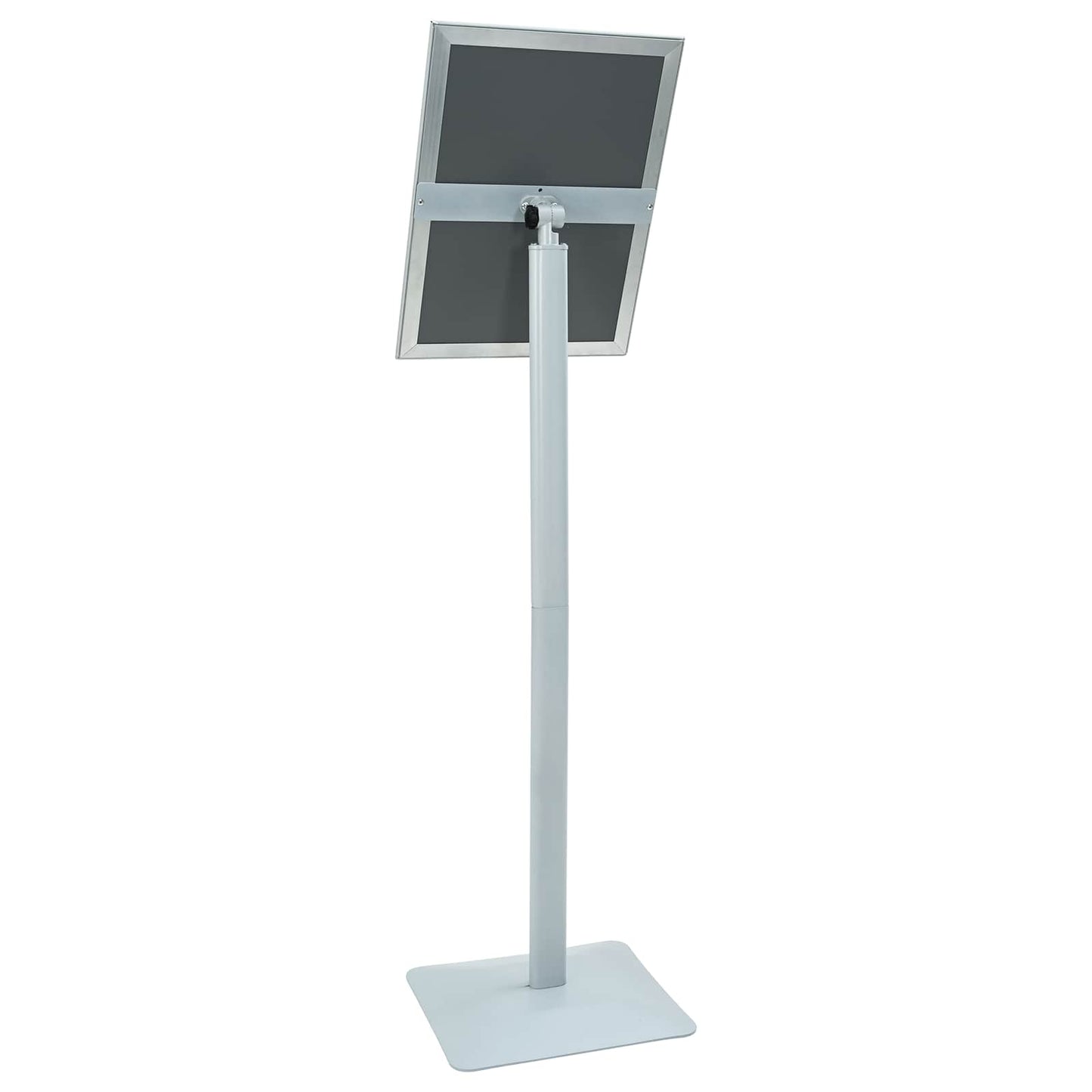 Pedestal plakatstativ sølv 32,5 x 27 x 126 cm Gjutjern