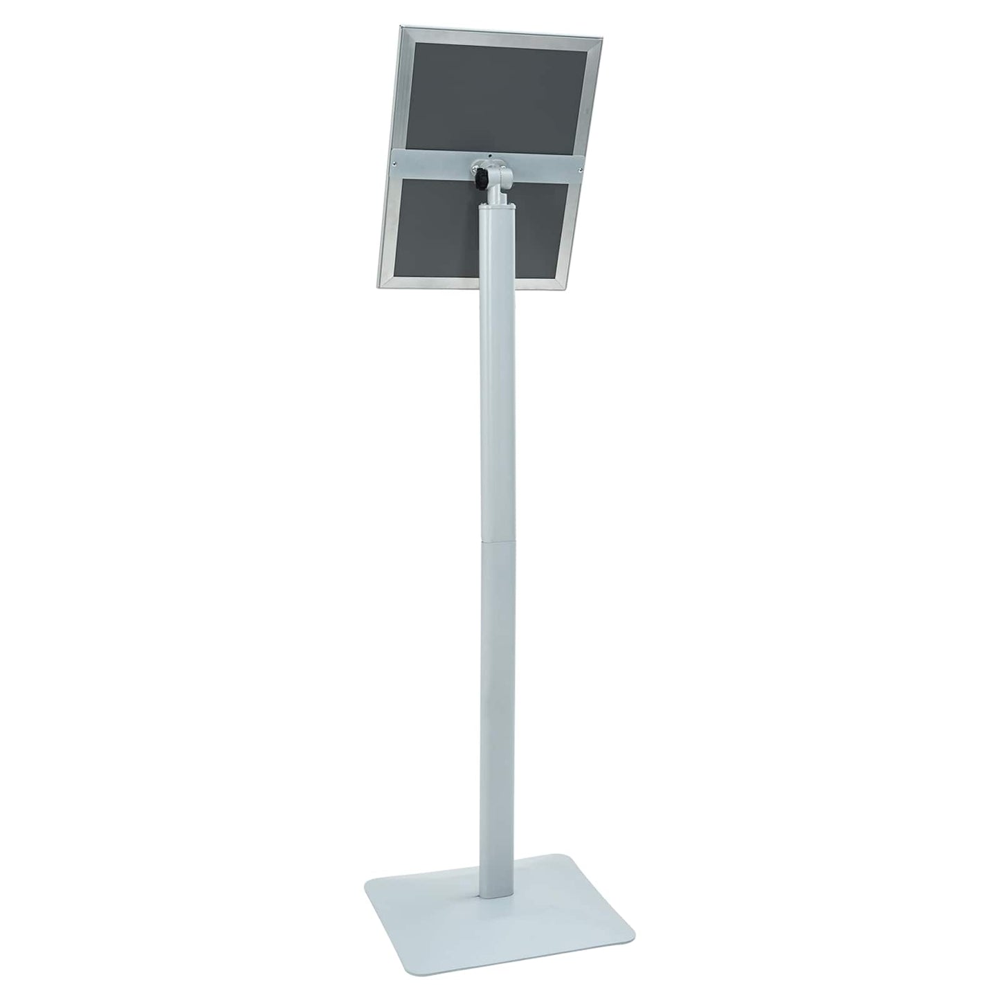 Pedestal plakatstativ sølv 32 x 27 x 119 cm Gjutjern