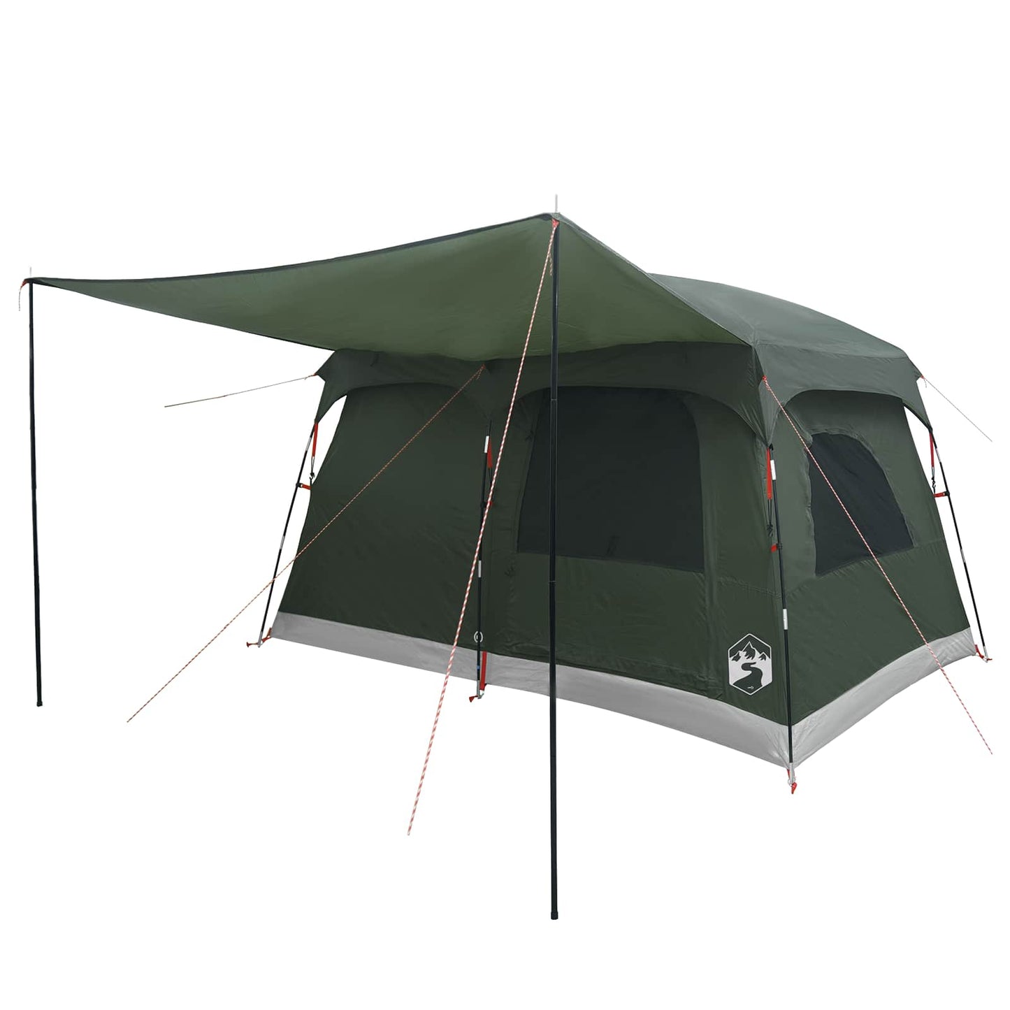 Familietelt med tak Army grønn 380 x 260 x 190 cm Polyester