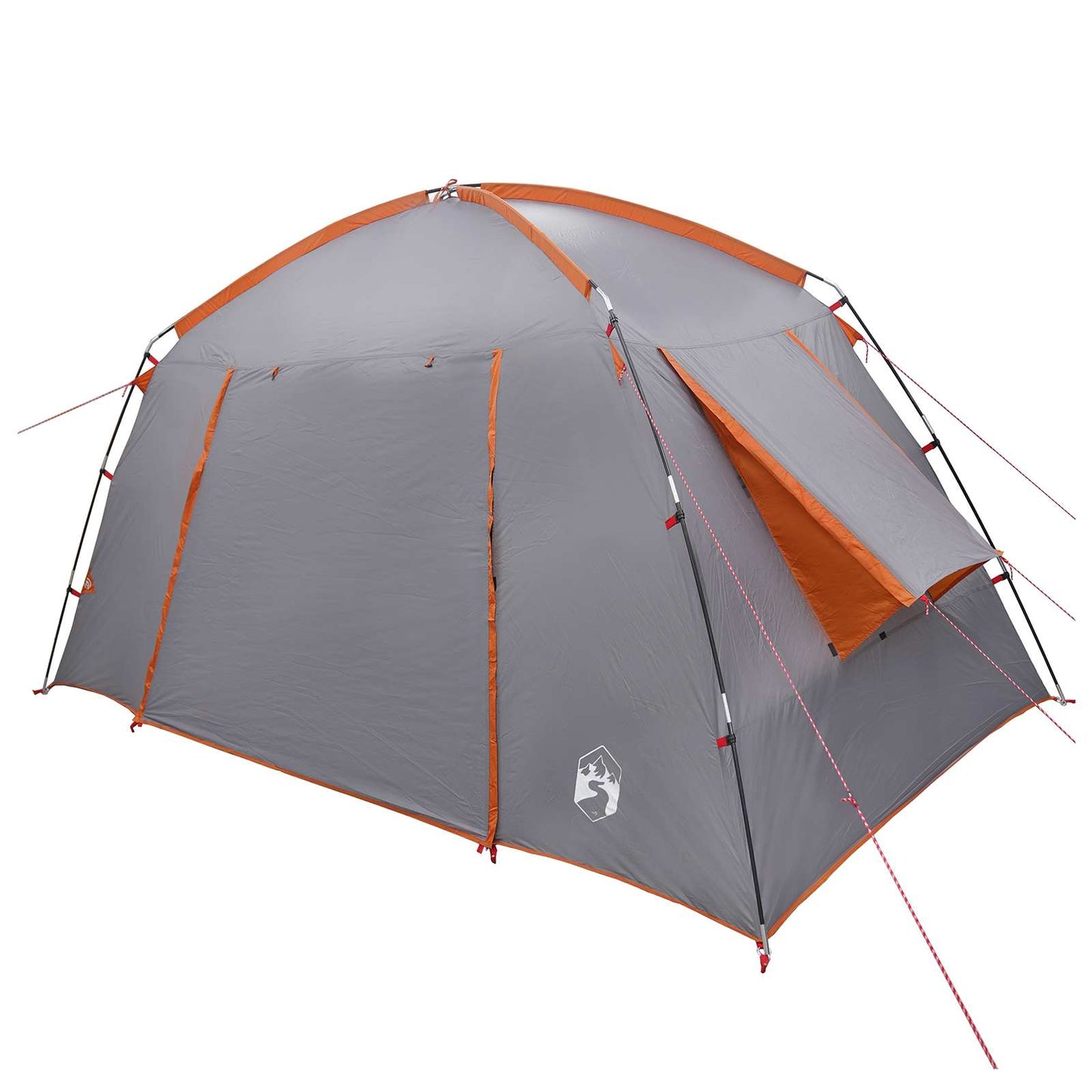 Hyttetelt med tak Grå og Oransje 300 x 210 x 156 cm Polyester