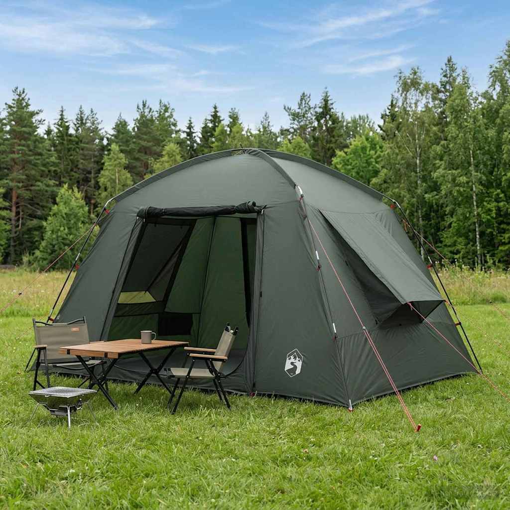 Hyttetelt med tak Army grønn 300 x 210 x 156 cm Polyester
