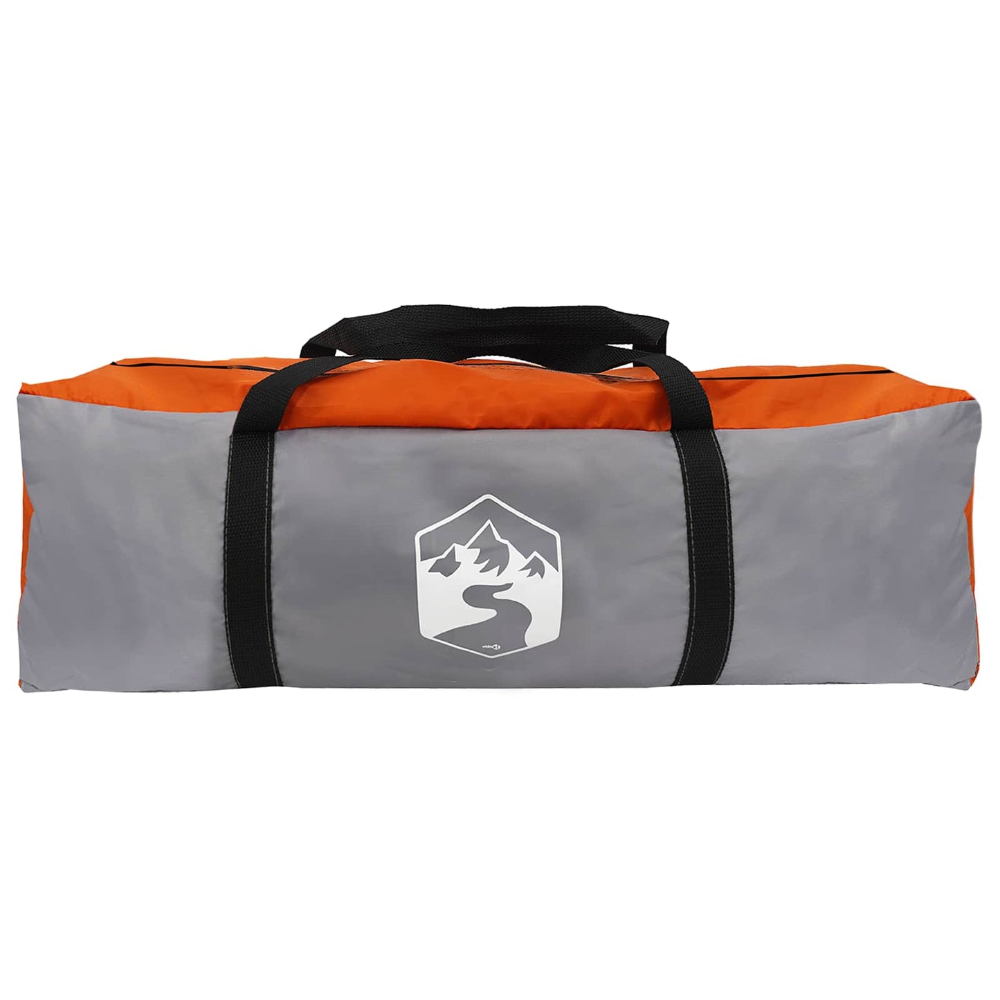 Hyttetelt med tak Grå og Oransje 400 x 210 x 180 cm Polyester