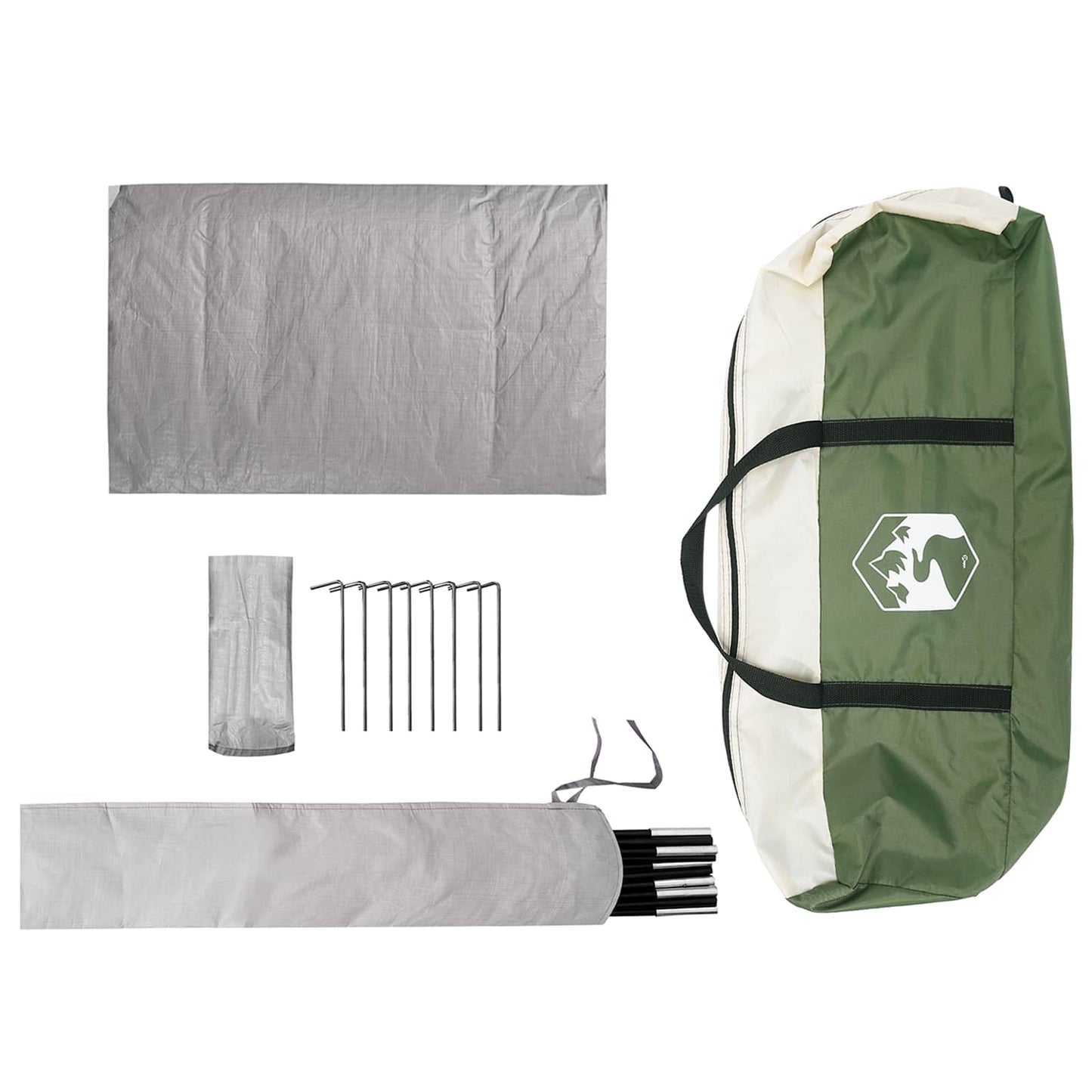 Camping Telt med Regntrekk Vanntett Grønn 245 x 245 x 149 cm