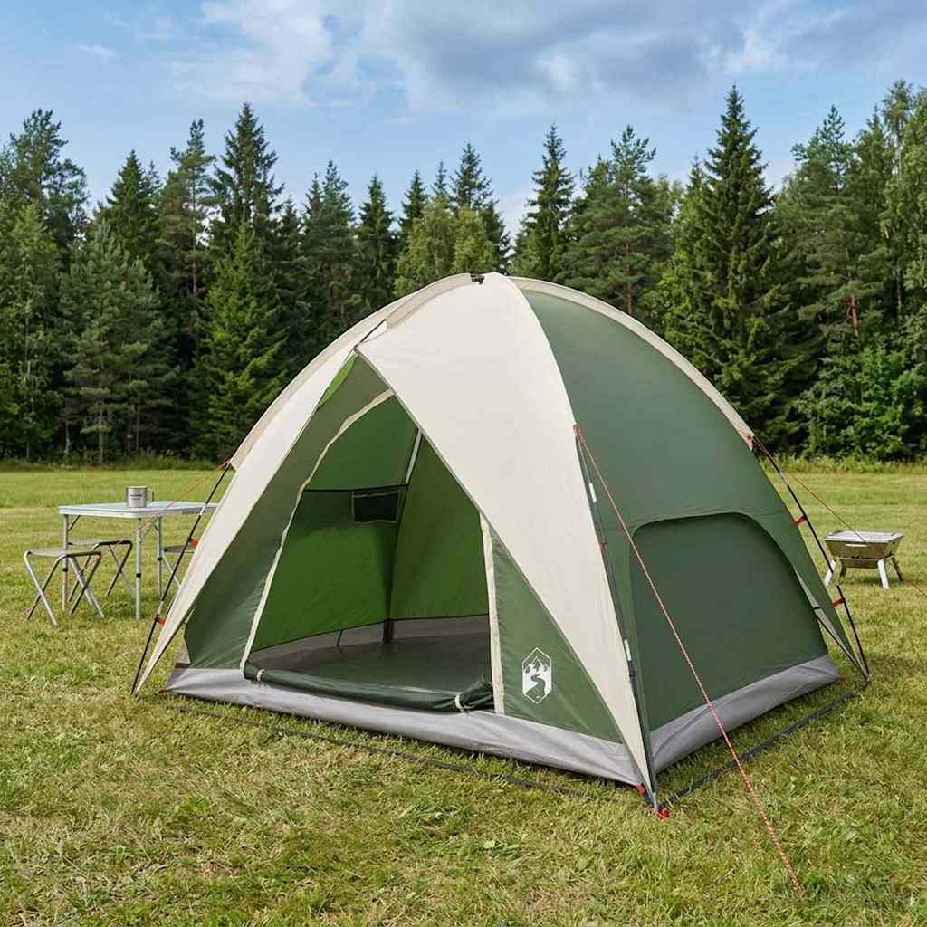 Camping Telt med Regntrekk Vanntett Grønn 245 x 245 x 149 cm