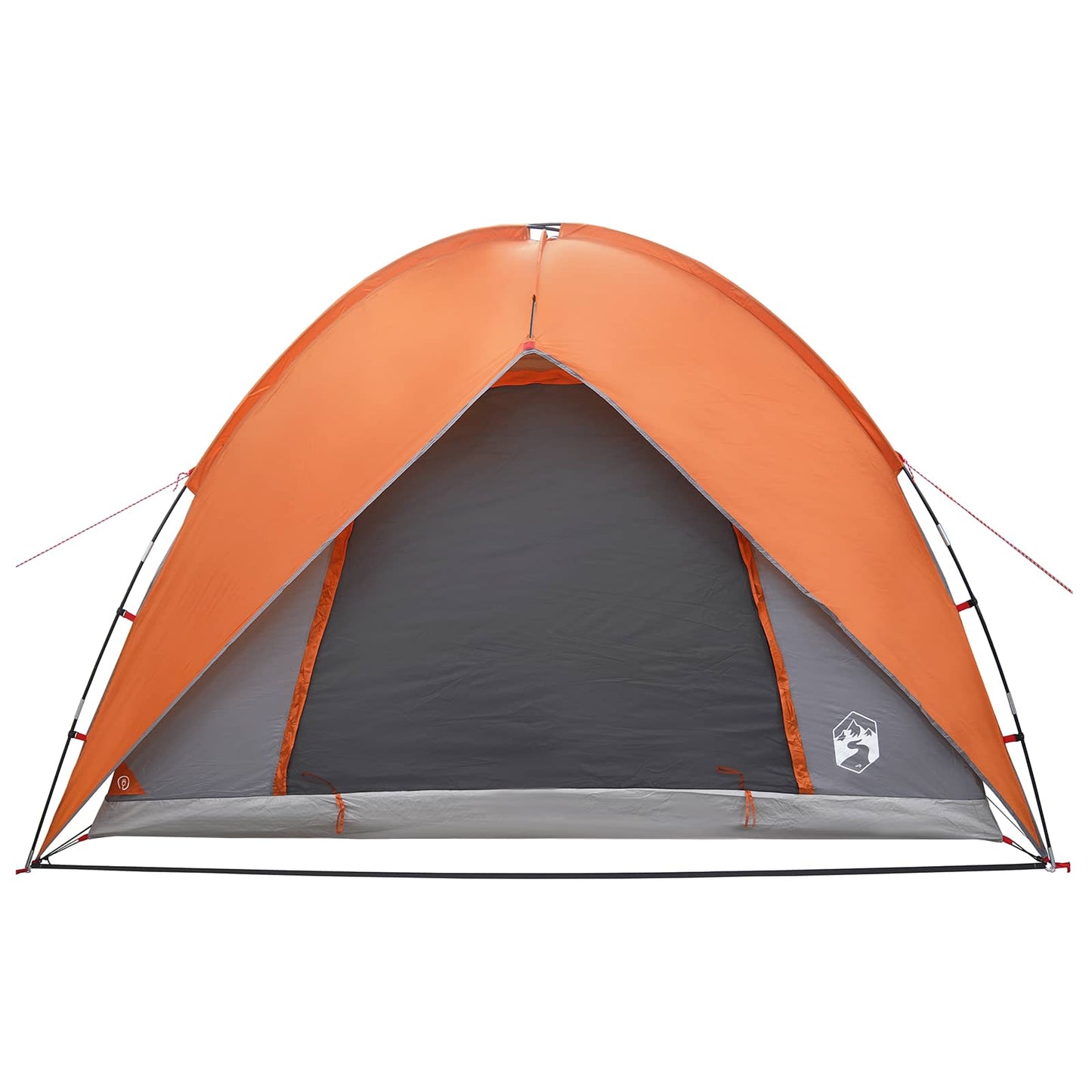 Camping Telt med Regntrekk Vanntett Kuppel Grå og Oransje