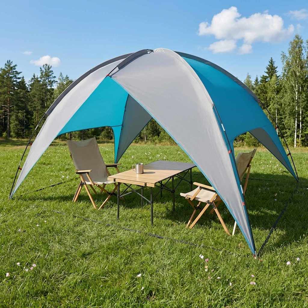 Camping Telt med Regntrekk Vanntett Blå 310 x 245 x 160 cm