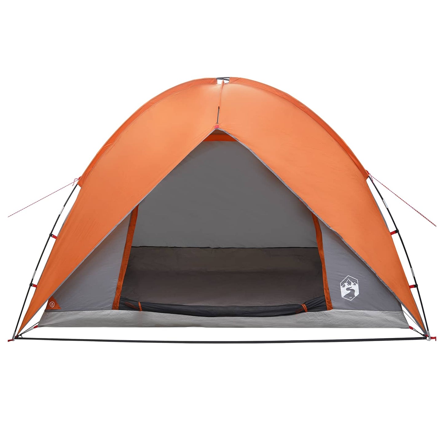 Camping Telt med Regntrekk Vanntett Kuppel Grå og Oransje
