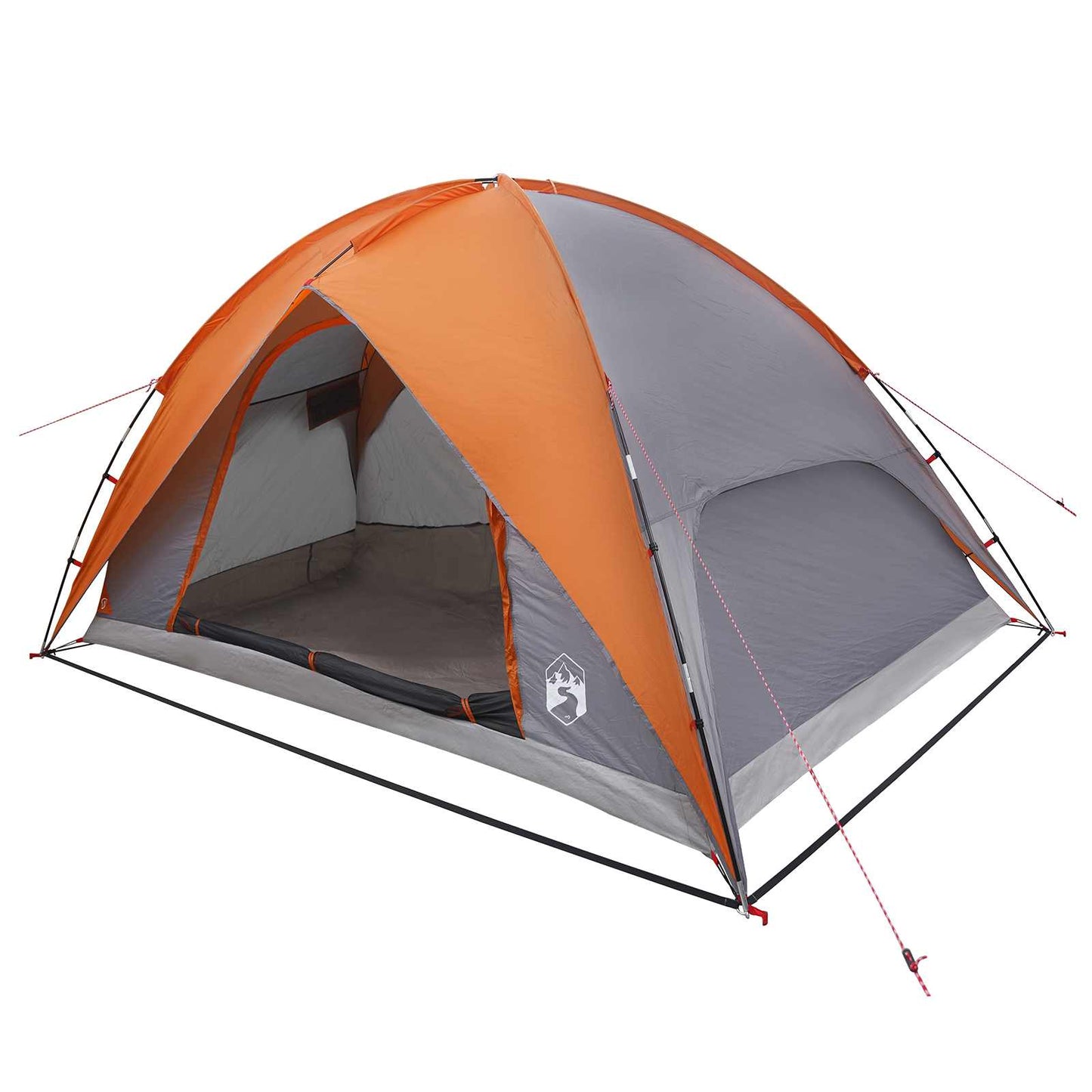 Camping Telt med Regntrekk Vanntett Kuppel Grå og Oransje