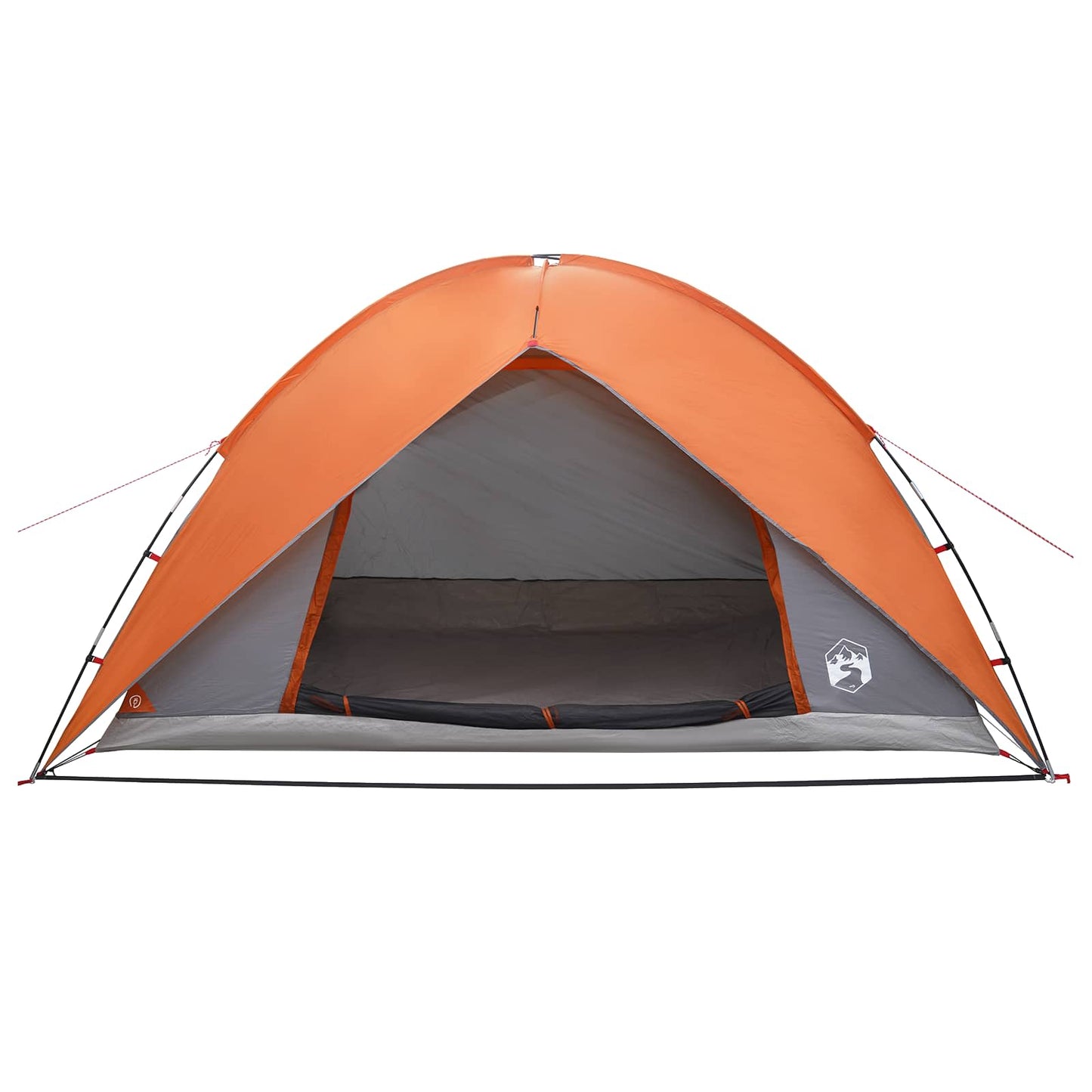 Camping Telt med Regntrekk Vanntett Kuppel Grå og Oransje