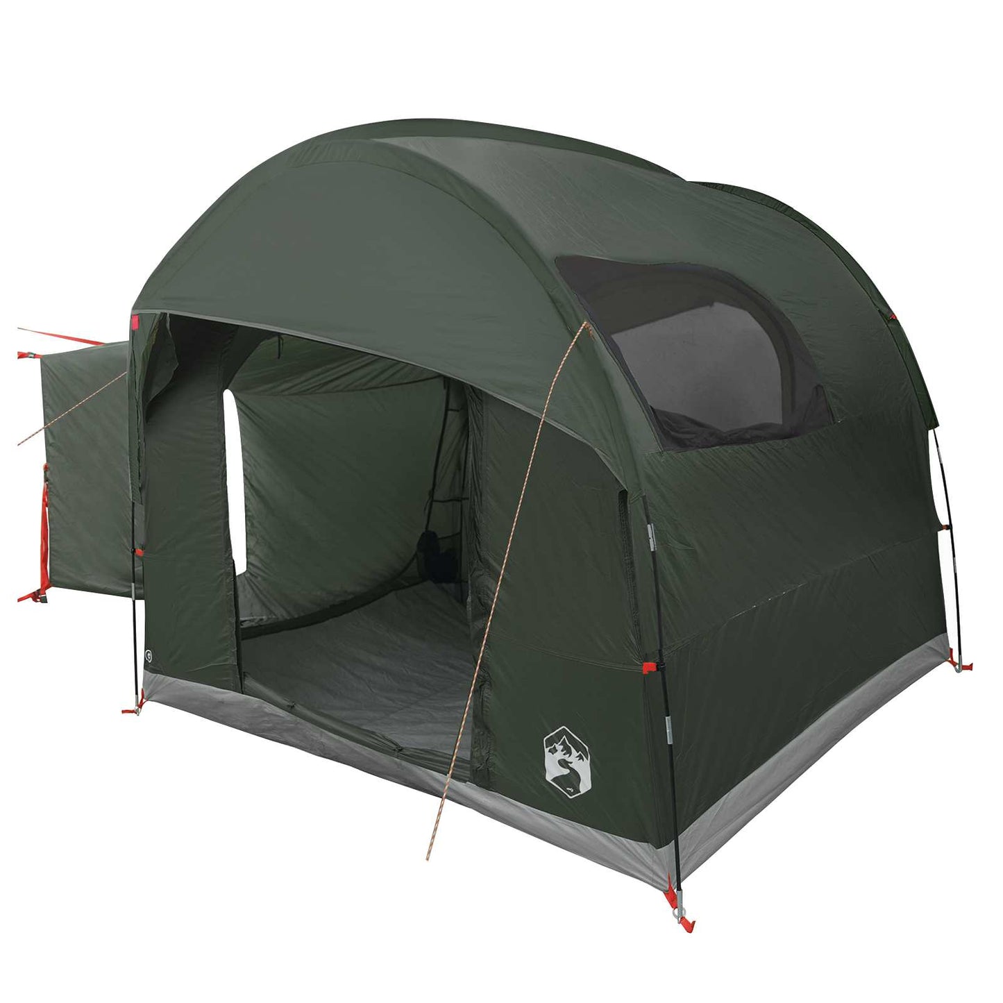 Baksetetelt med regntak Vanntett Army grønn 250 x 250 x 220 cm