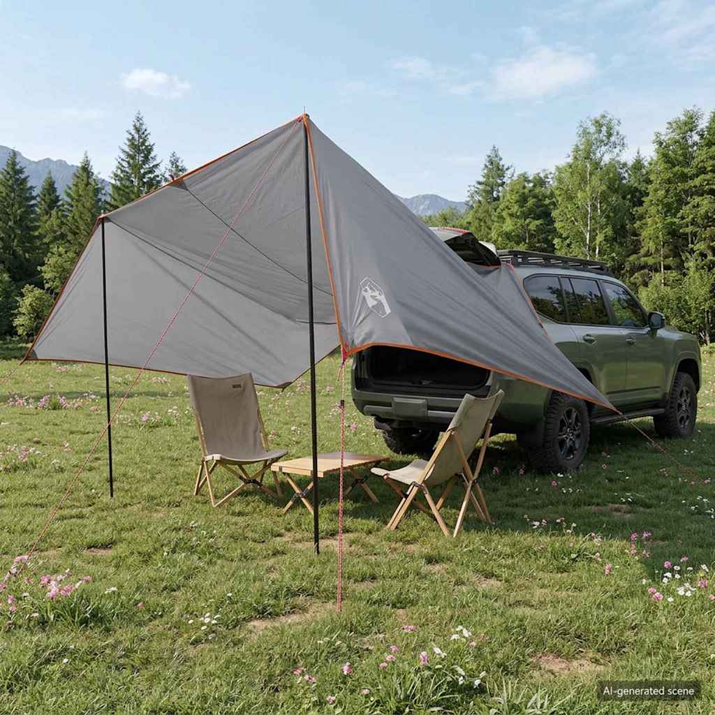 Bilmarkise Grå og Oransje 518 x 580 x 215 cm Polyester og stål
