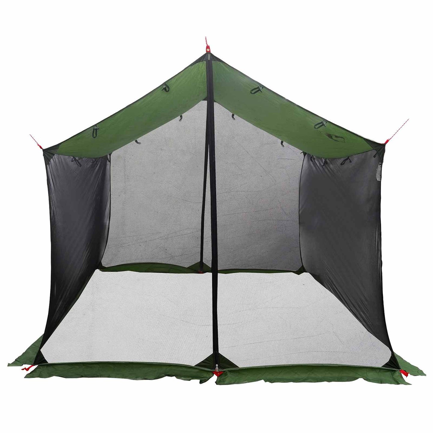 Camping tarp med nettingvegger Grønn 340 x 260 x 220 cm