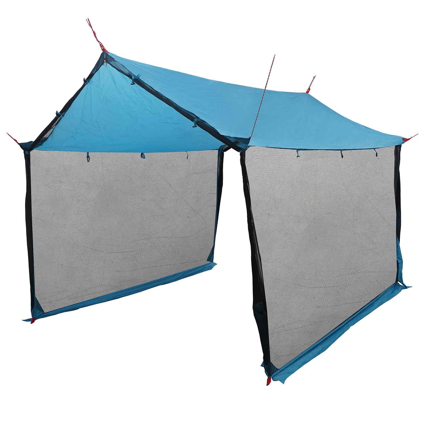 Camping tarp med nettingvegger Blå 340 x 260 x 220 cm