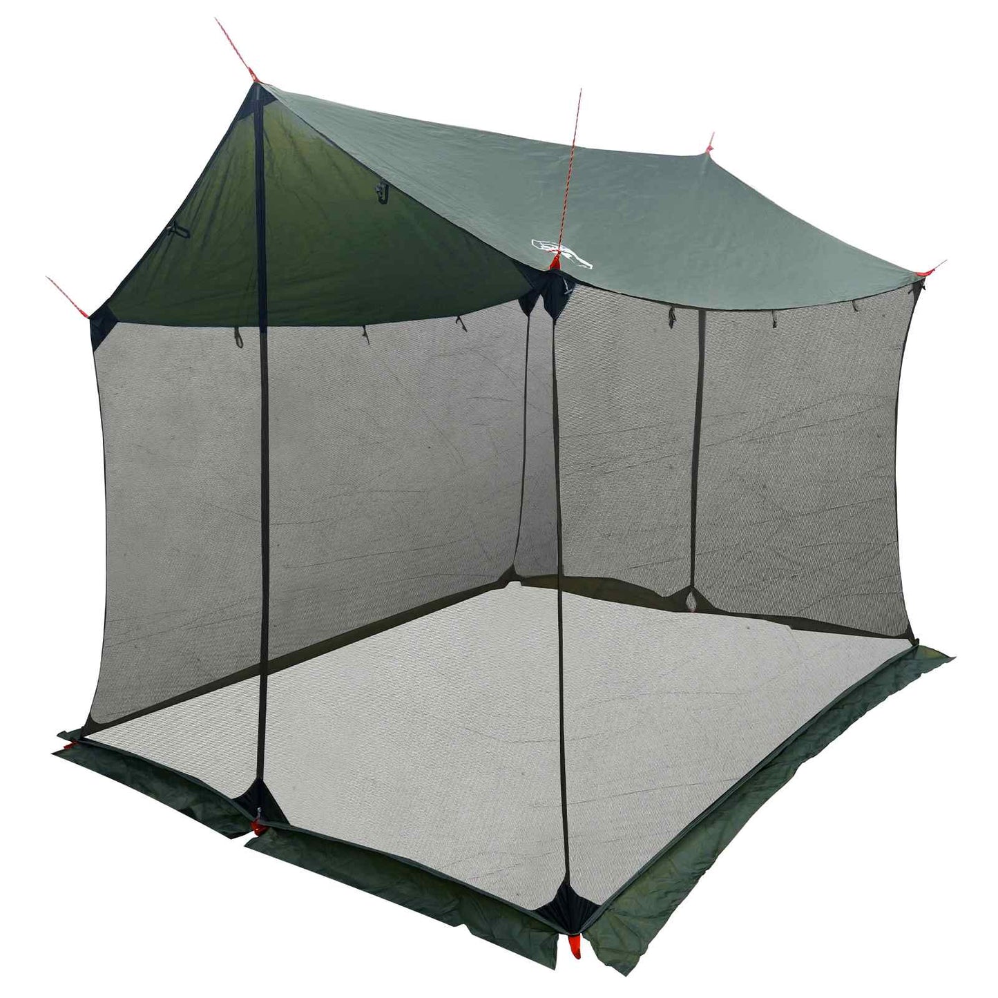 Camping tarp med nettingvegger Army grønn 270 x 210 x 210 cm