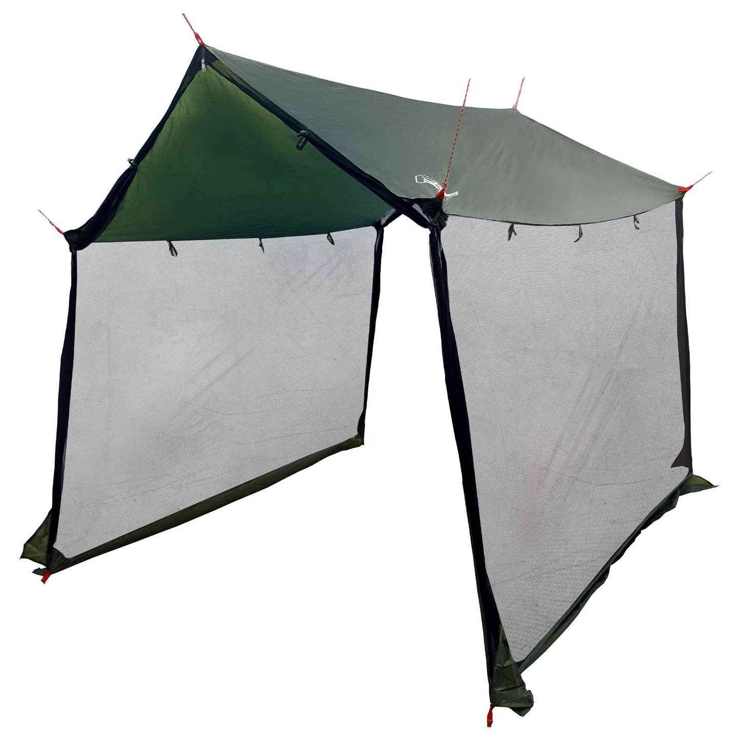 Camping tarp med nettingvegger Army grønn 270 x 210 x 210 cm