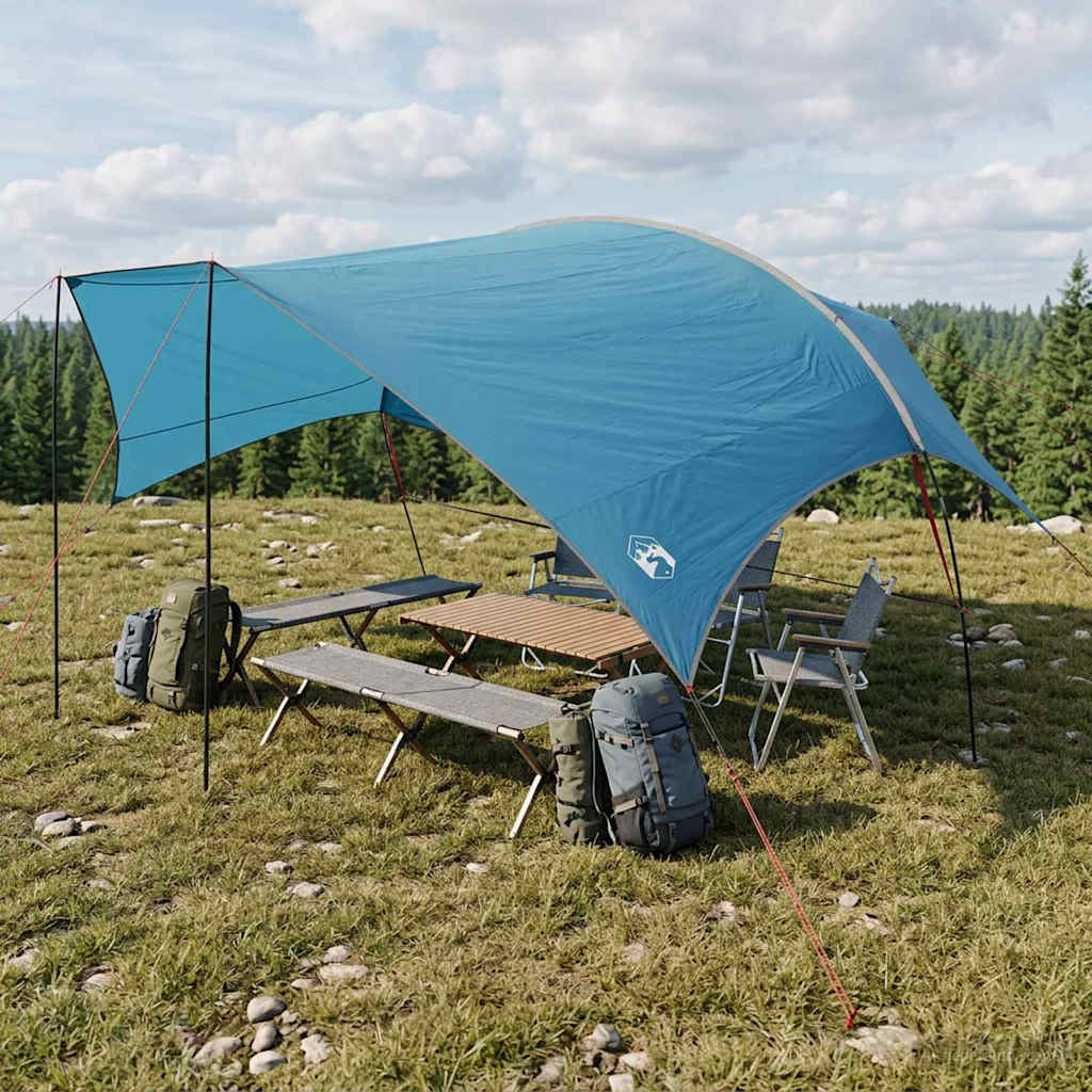 Camping tarp vanntett Blå 695 x 580 x 200 cm