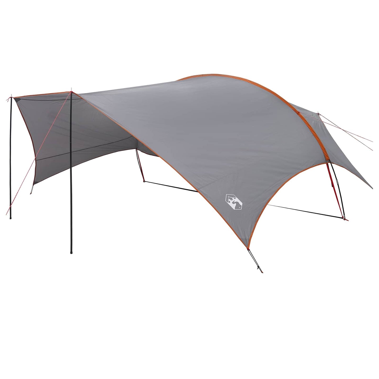 Camping tarp vanntett Grå og Oransje 695 x 580 x 200 cm