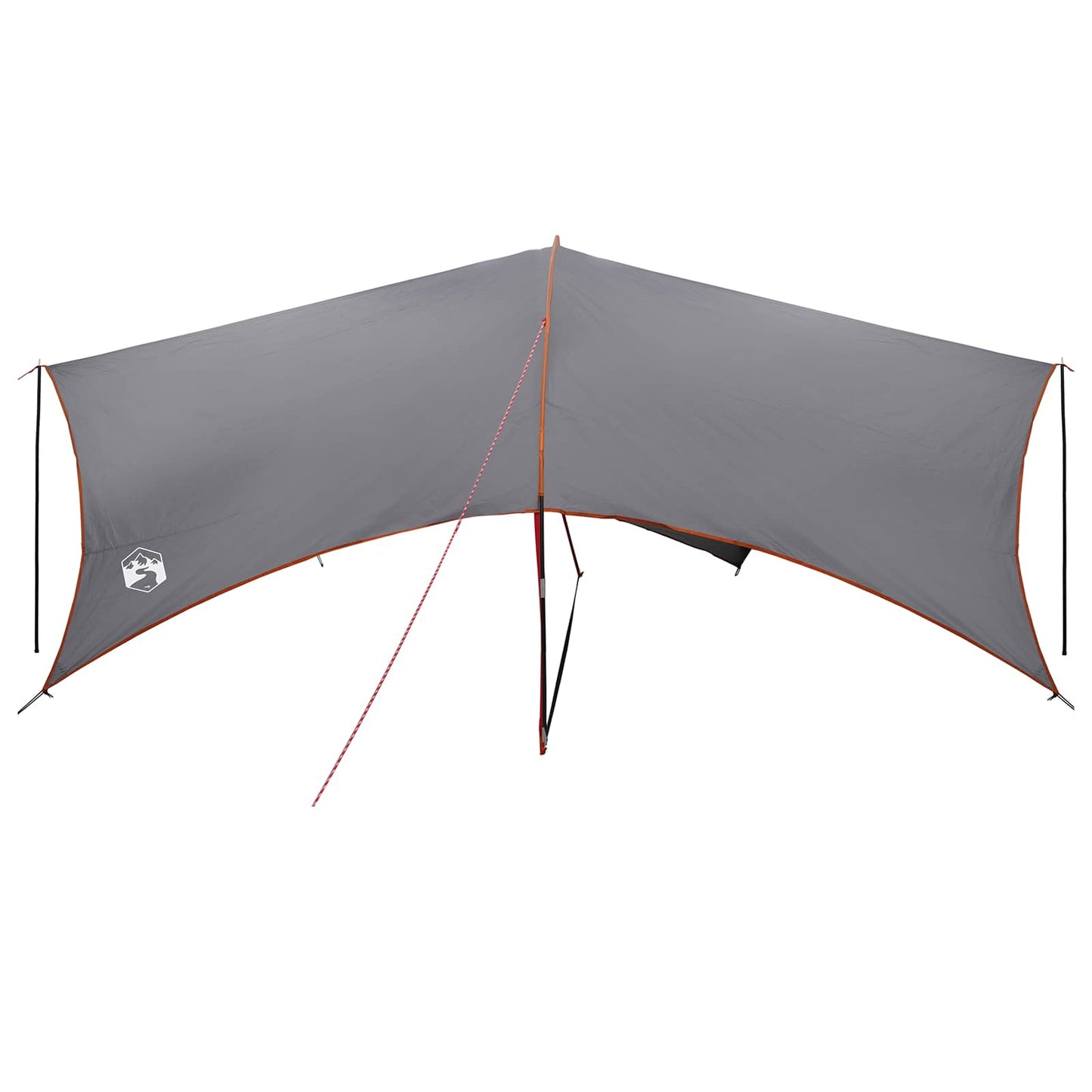 Camping tarp vanntett Grå og Oransje 695 x 580 x 200 cm