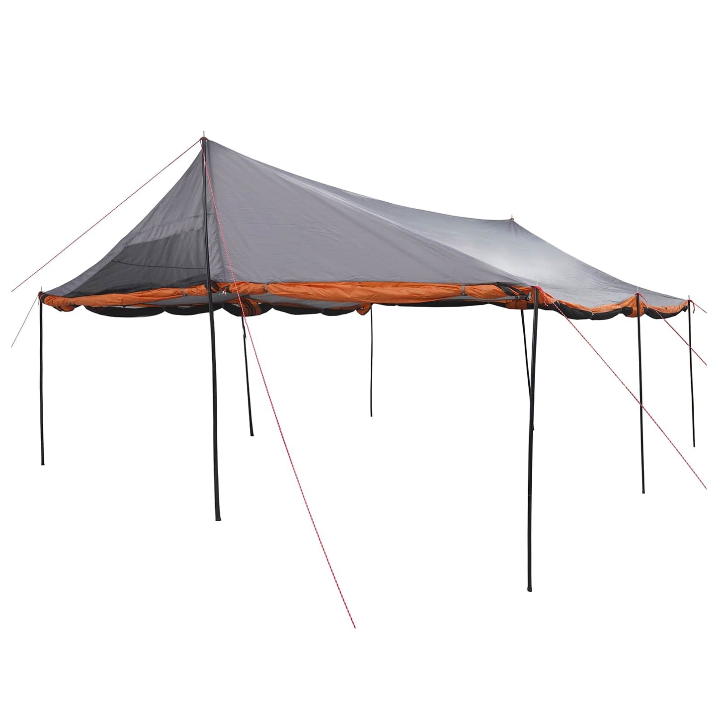 Familietelt Grå og Oransje 600 x 400 x 268 cm Polyester og stål