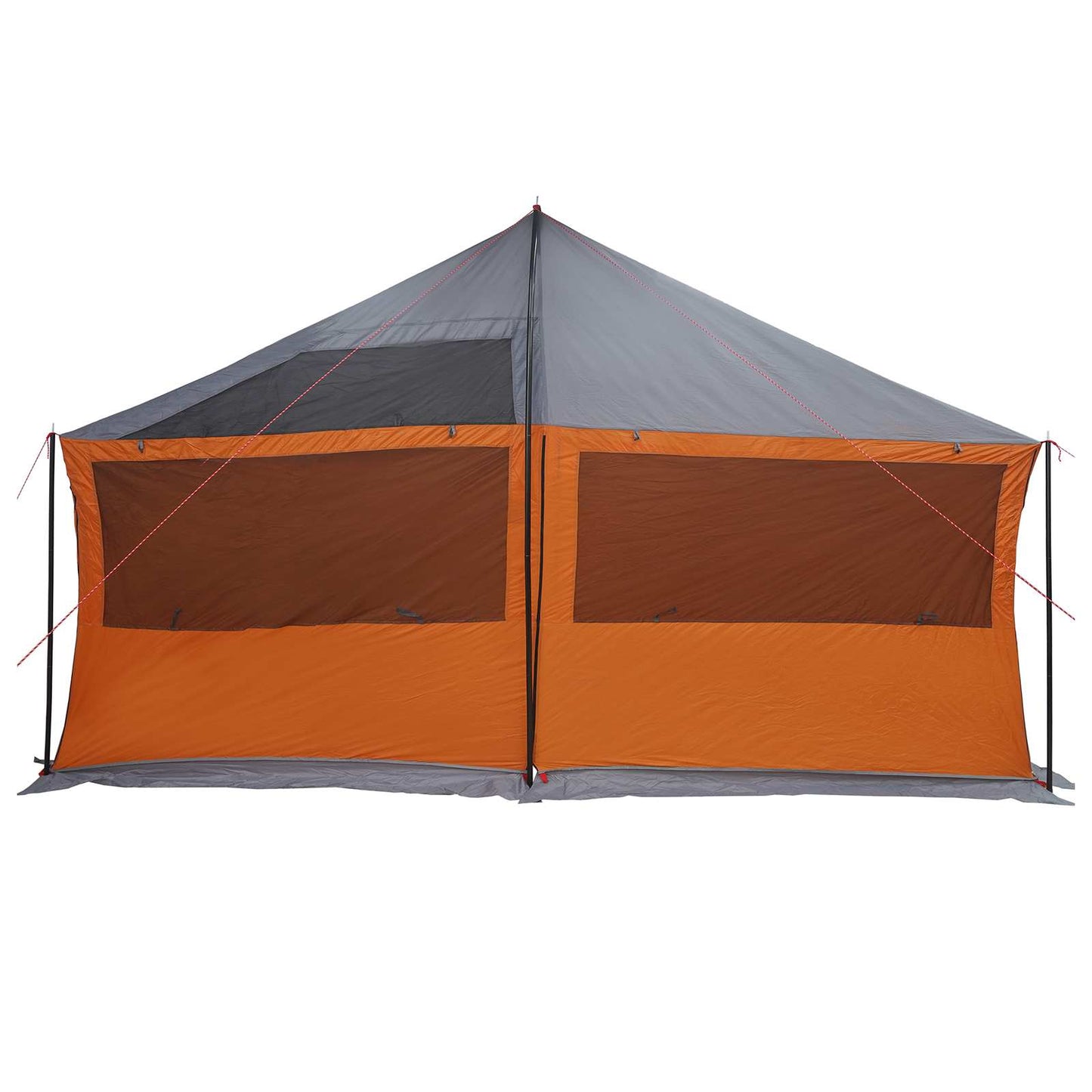 Familietelt Grå og Oransje 600 x 400 x 268 cm Polyester og stål