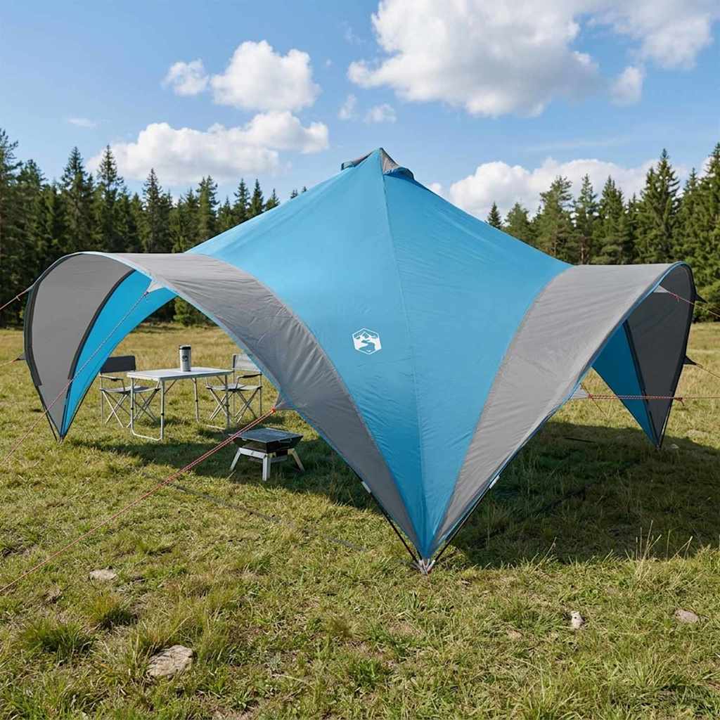 Partytelt med tak Blå 500 x 500 x 350 cm Polyester og stål