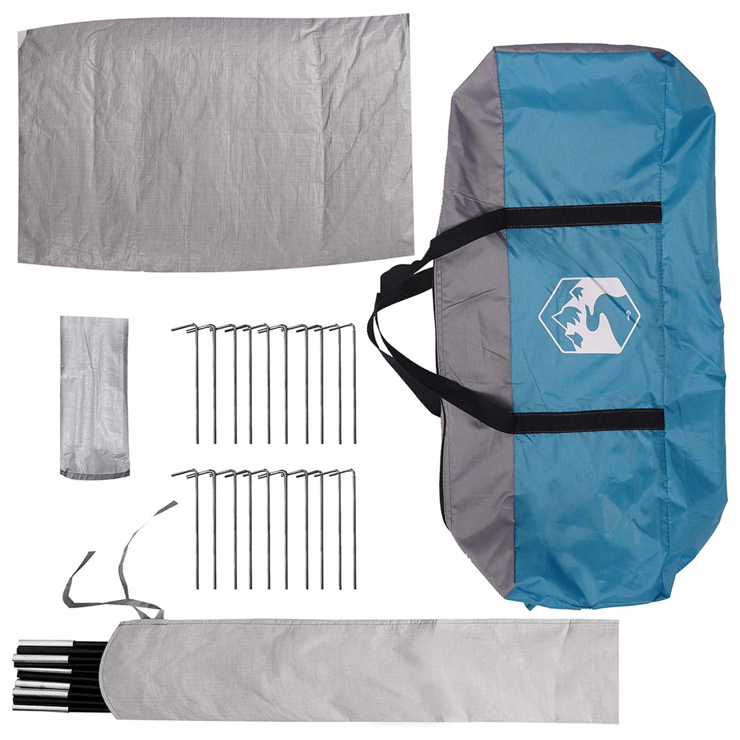 Tipi telt med tak Blå 6 personer Polyester og stål