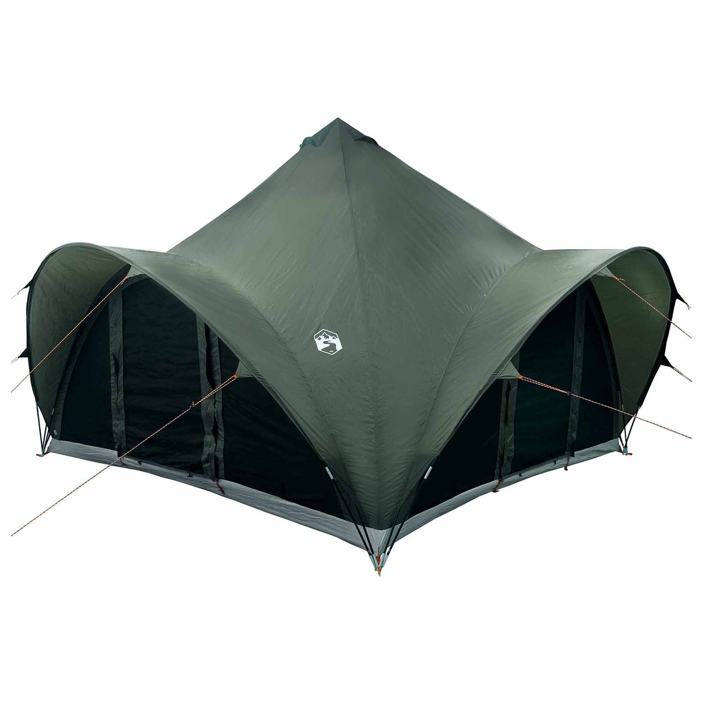 Tipi telt med tak Army grønn 6 personer Polyester og stål