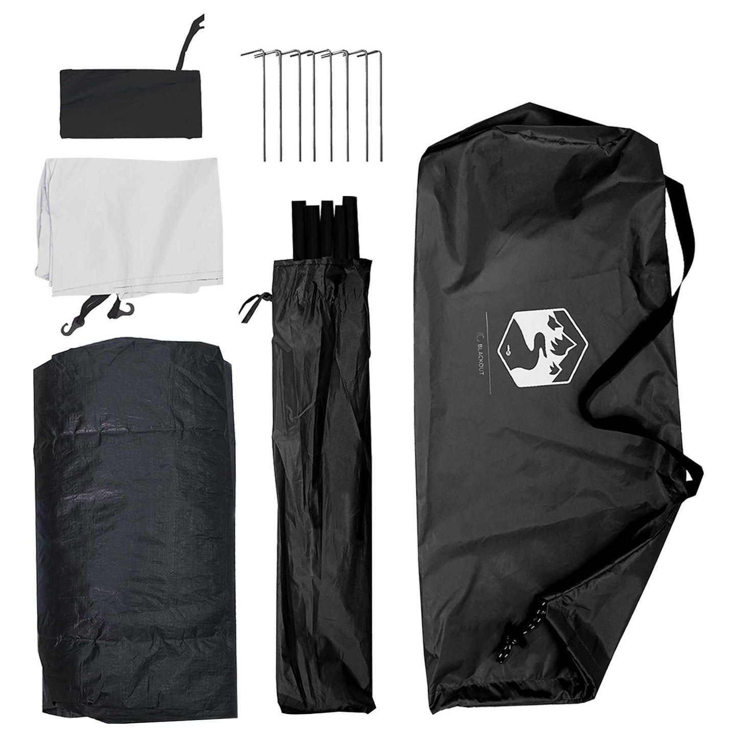 Camping Telt med tak Hvit Blackout 275 x 215 x 125 cm