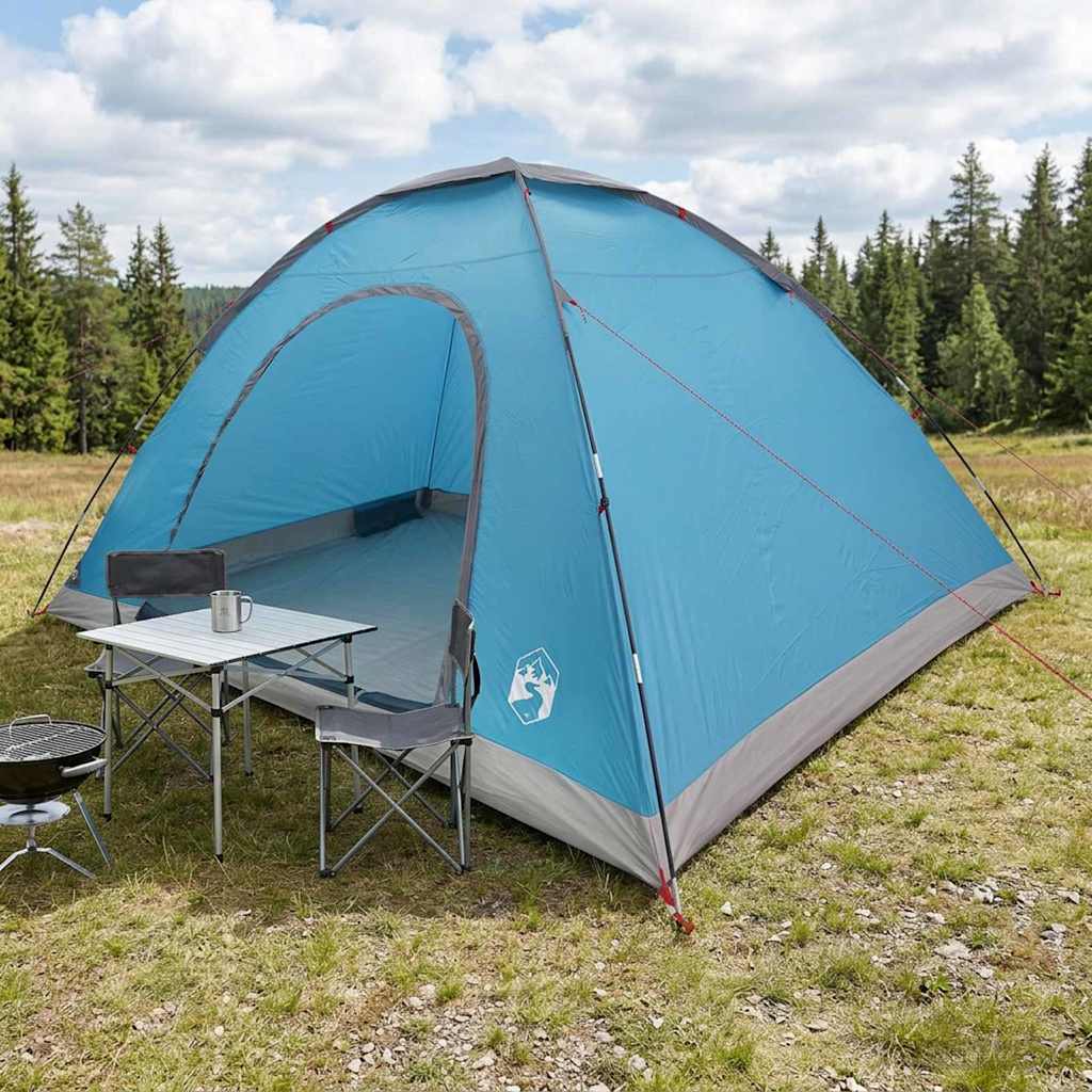 Camping Telt med tak med luftventil Blå 335 x 275 x 180 cm