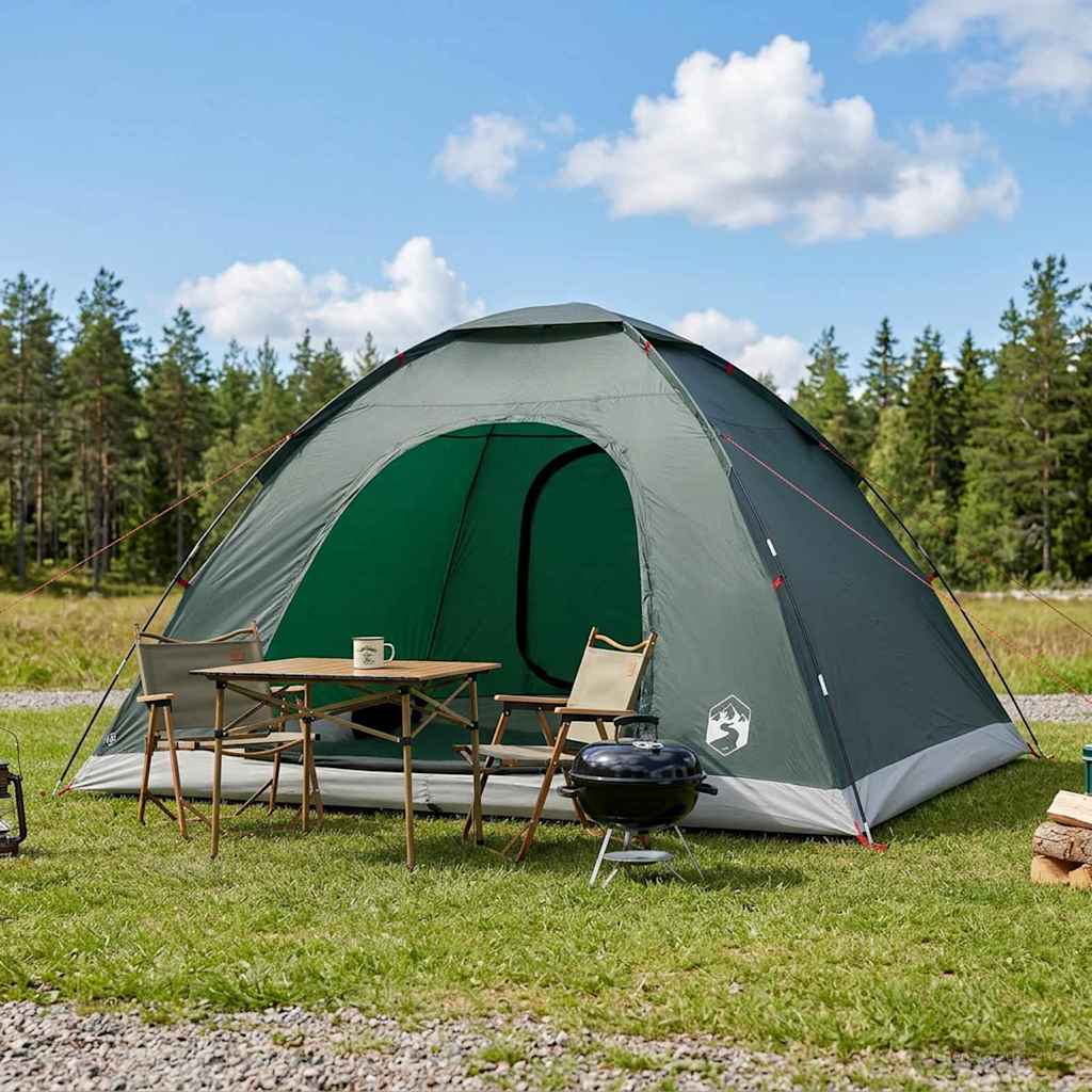 Camping Telt med tak Army grønn 335 x 275 x 180 cm