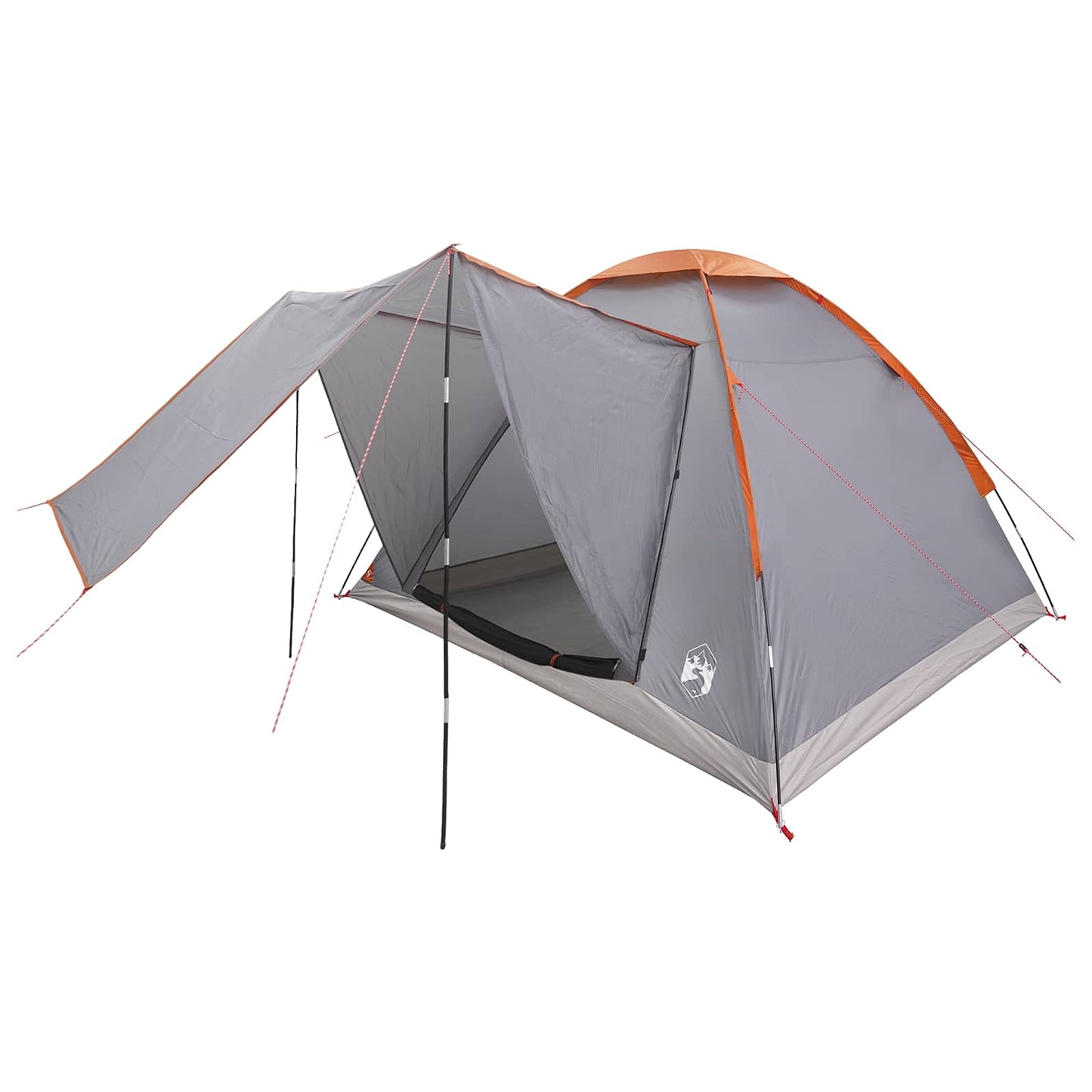 Camping Telt Grå og Oransje 4 personer Polyester og stål