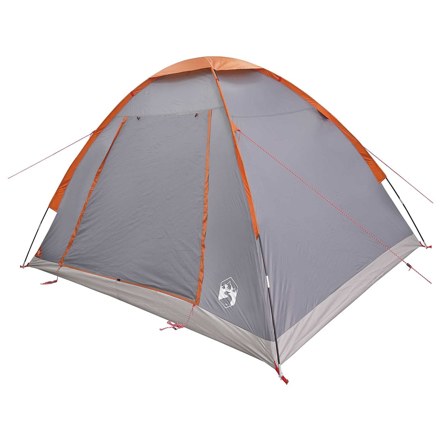 Camping Telt Grå og Oransje 4 personer Polyester og stål