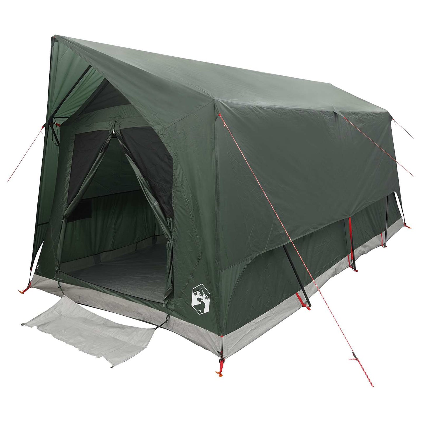 Tunneltelt med tak Army grønn 8 personer Polyester og stål