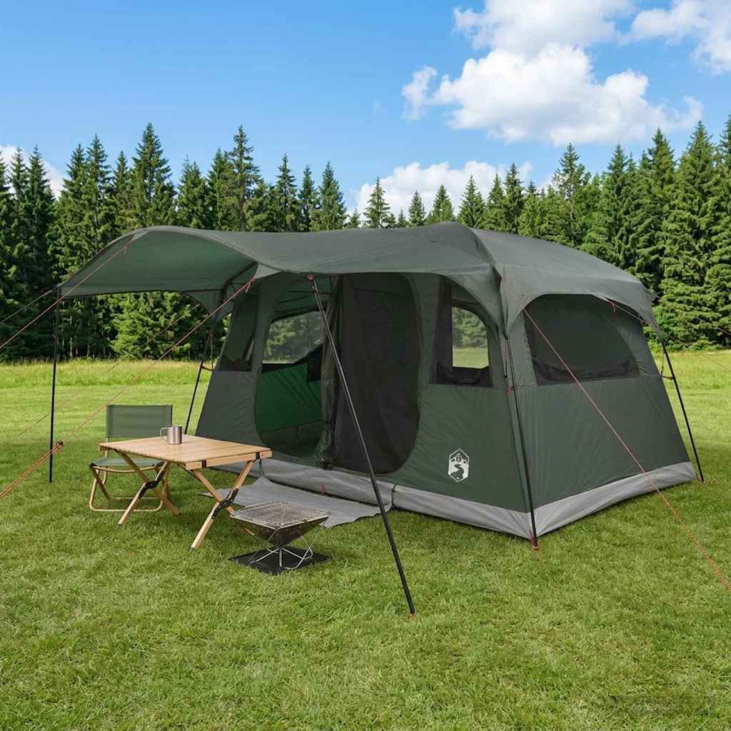 Tunneltelt 10 person Army grønn Polyester og stål