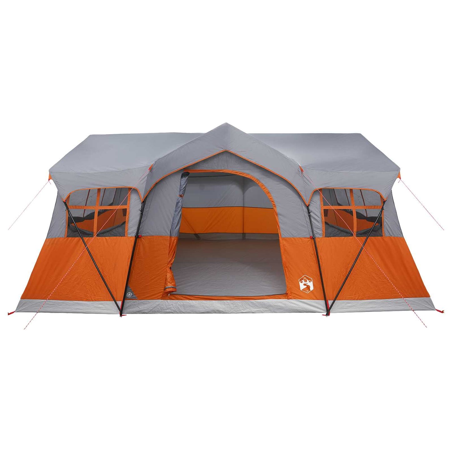 Familietelt Grå og Oransje 487 x 340 x 216 cm Polyester og stål