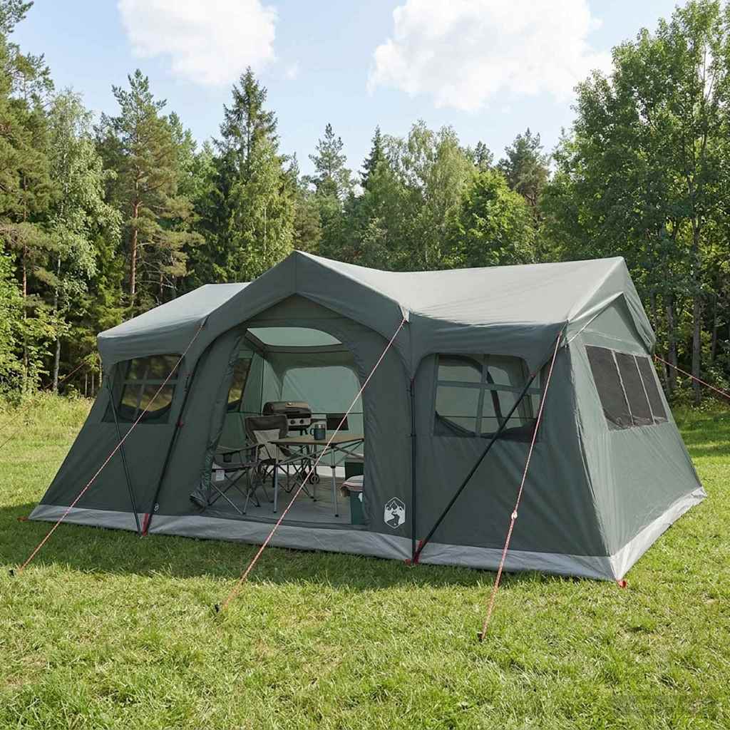Familietelt Army grønn 487 x 340 x 216 cm Polyester og stål