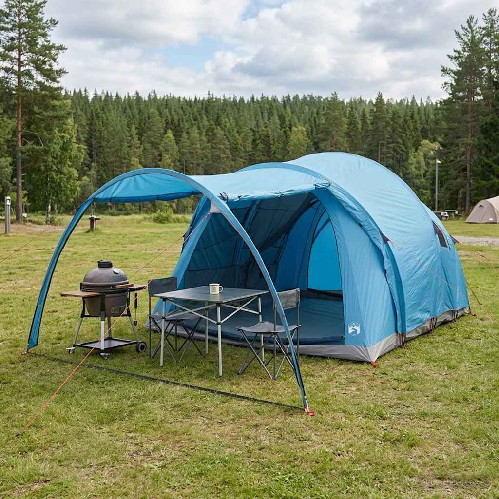 Tunneltelt med tak Blå 370 x 275 x 210 cm Polyester og stål