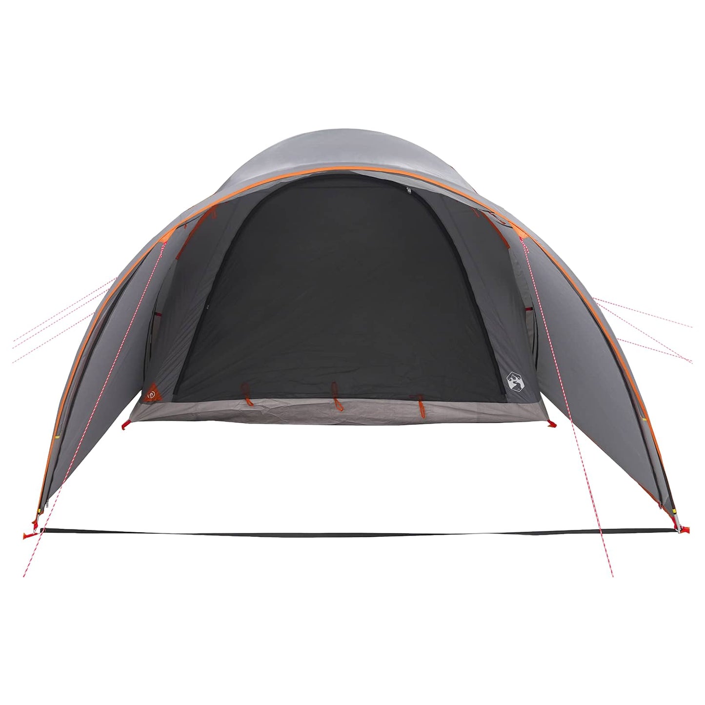 Tunneltelt Grå og Oransje 370 x 275 x 210 cm Polyester og stål