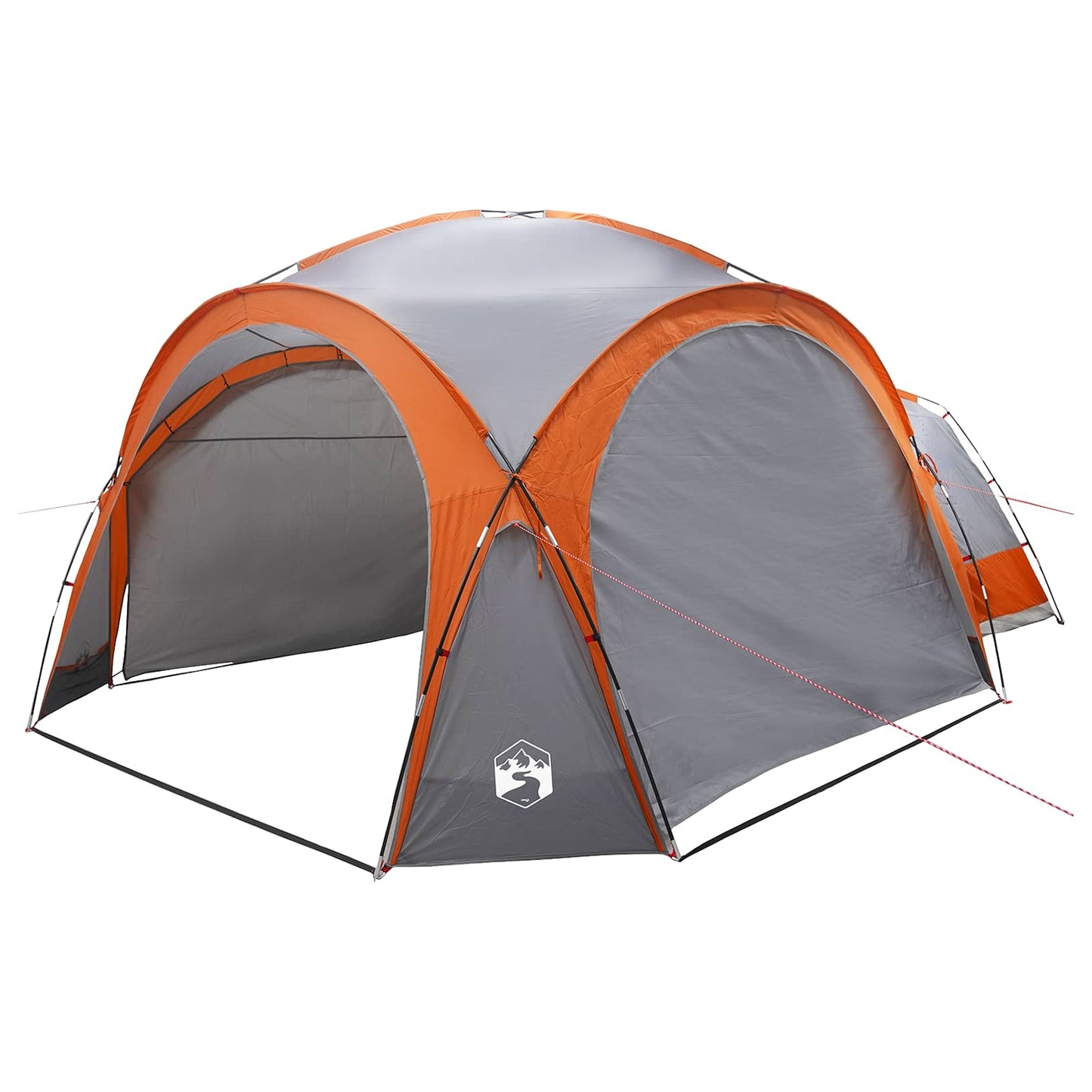 Sidesekk Grå og Oransje 410 x 410 x 250 cm Polyester og stål